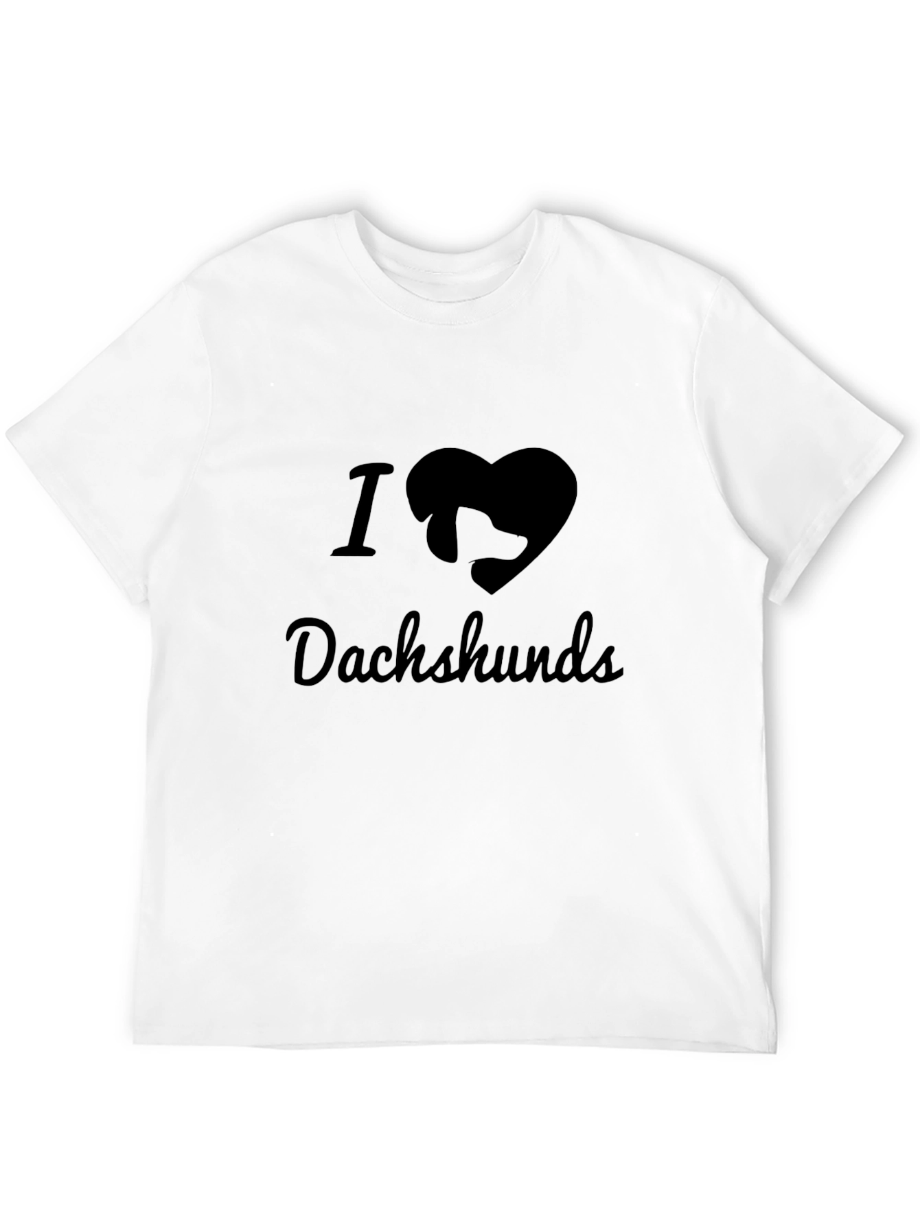 I Love Dachshunds Black T-Shirt