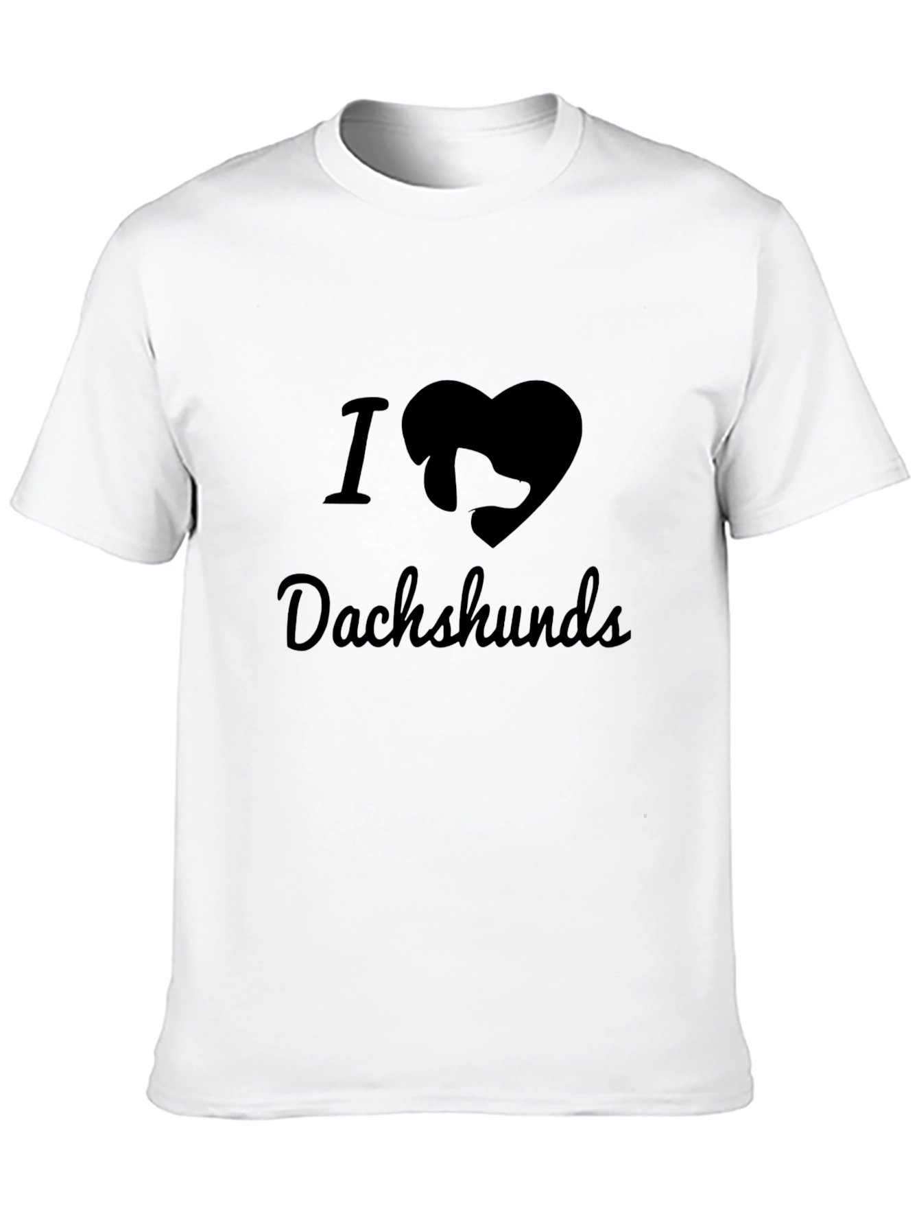 I Love Dachshunds Black T-Shirt