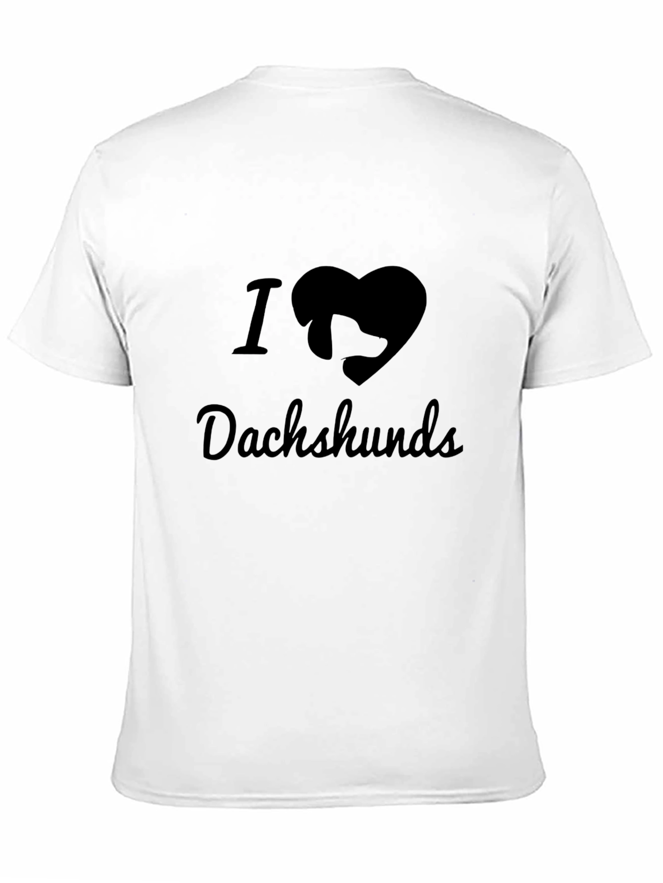 I Love Dachshunds Black T-Shirt