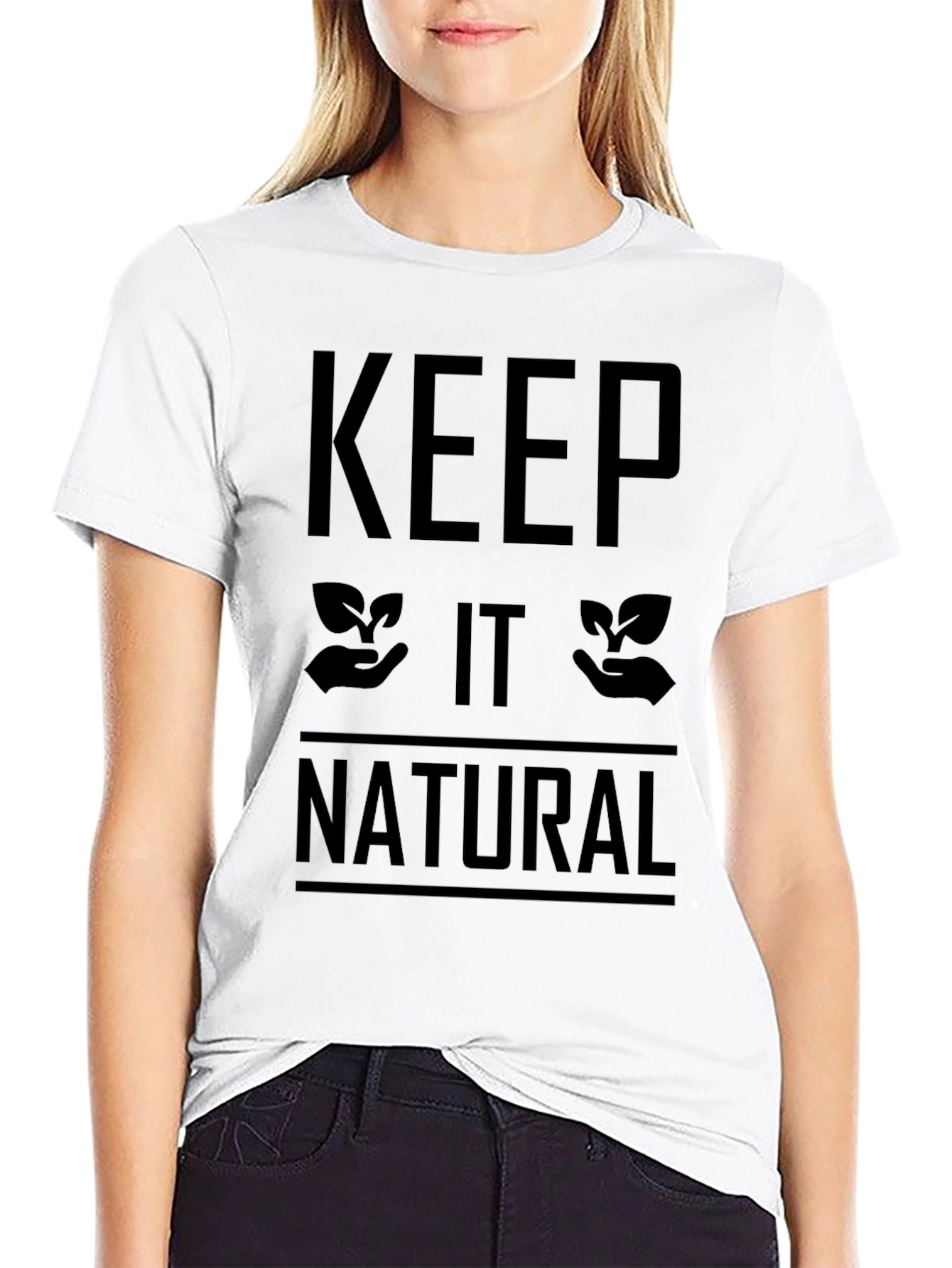 Keep It Natural Black T-Shirt