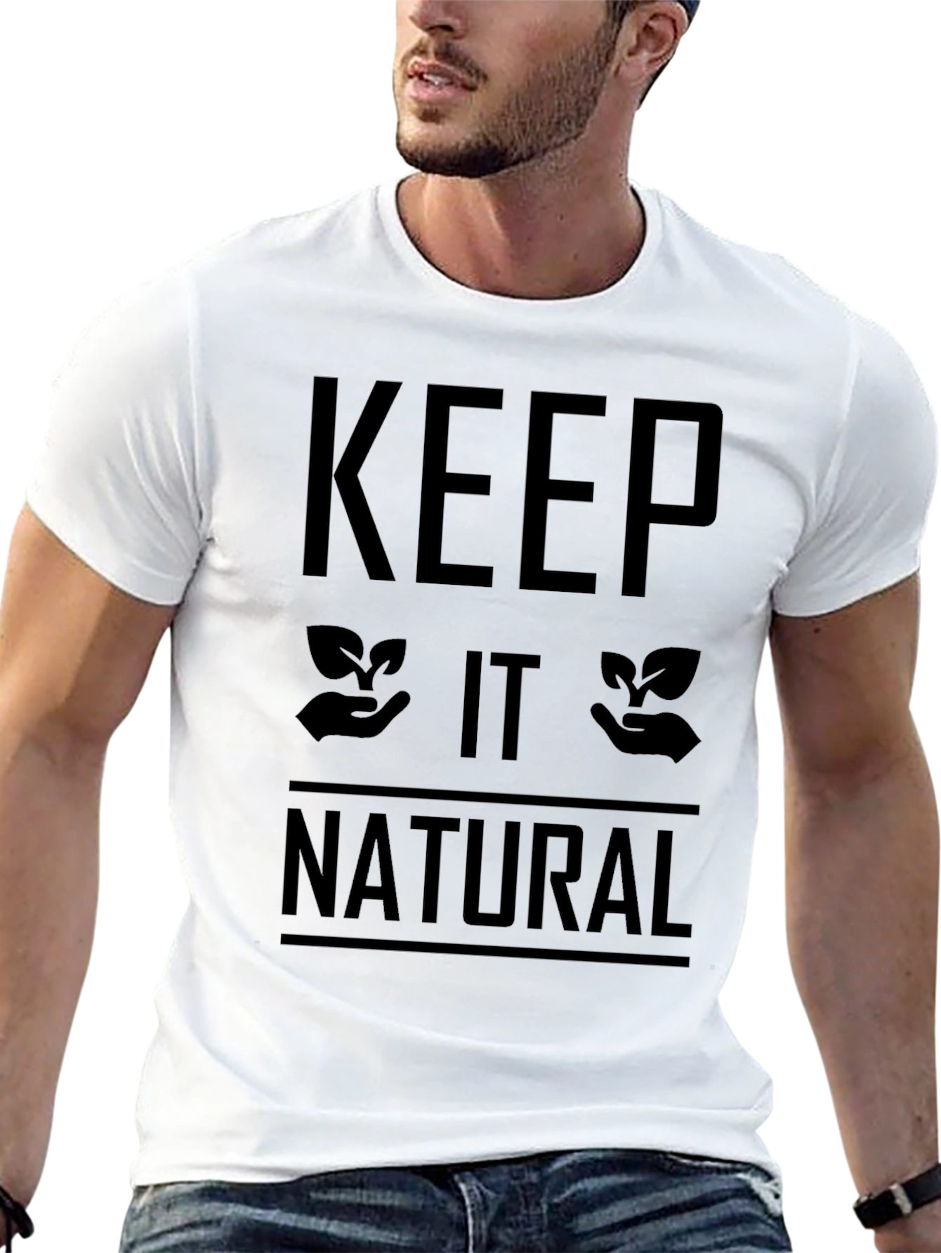 Keep It Natural Black T-Shirt