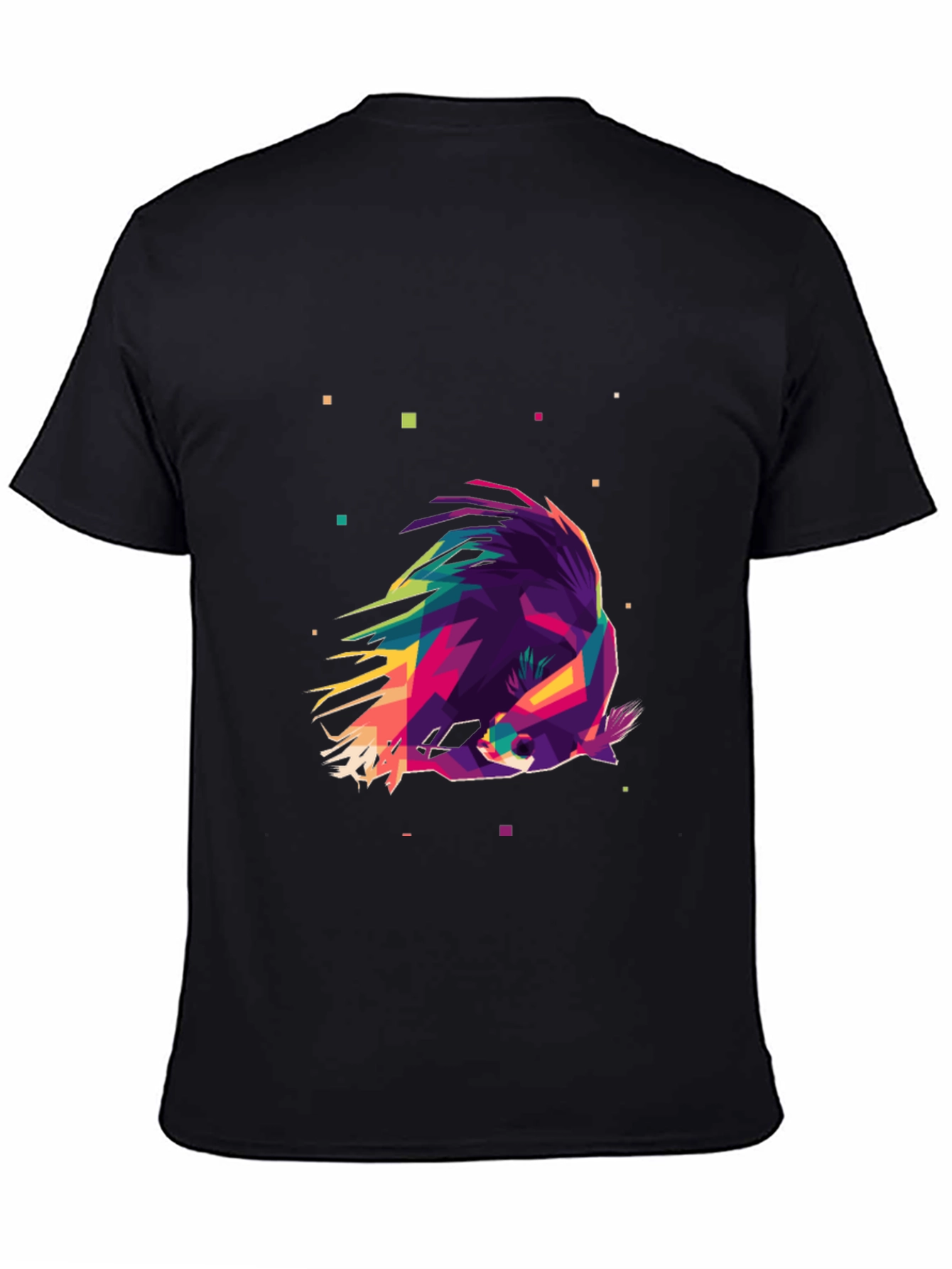 Geometric Raccoon Graphic Tee - Modern Art Shirt