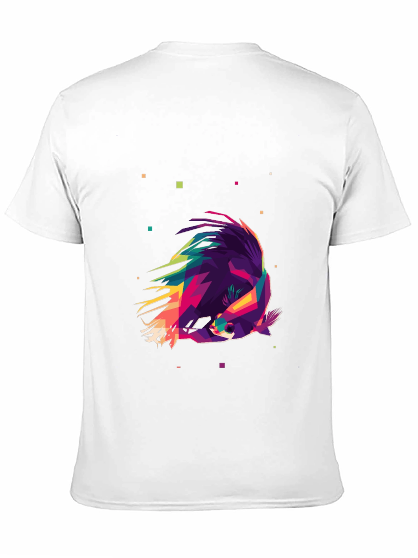 Geometric Raccoon Graphic Tee - Modern Art Shirt