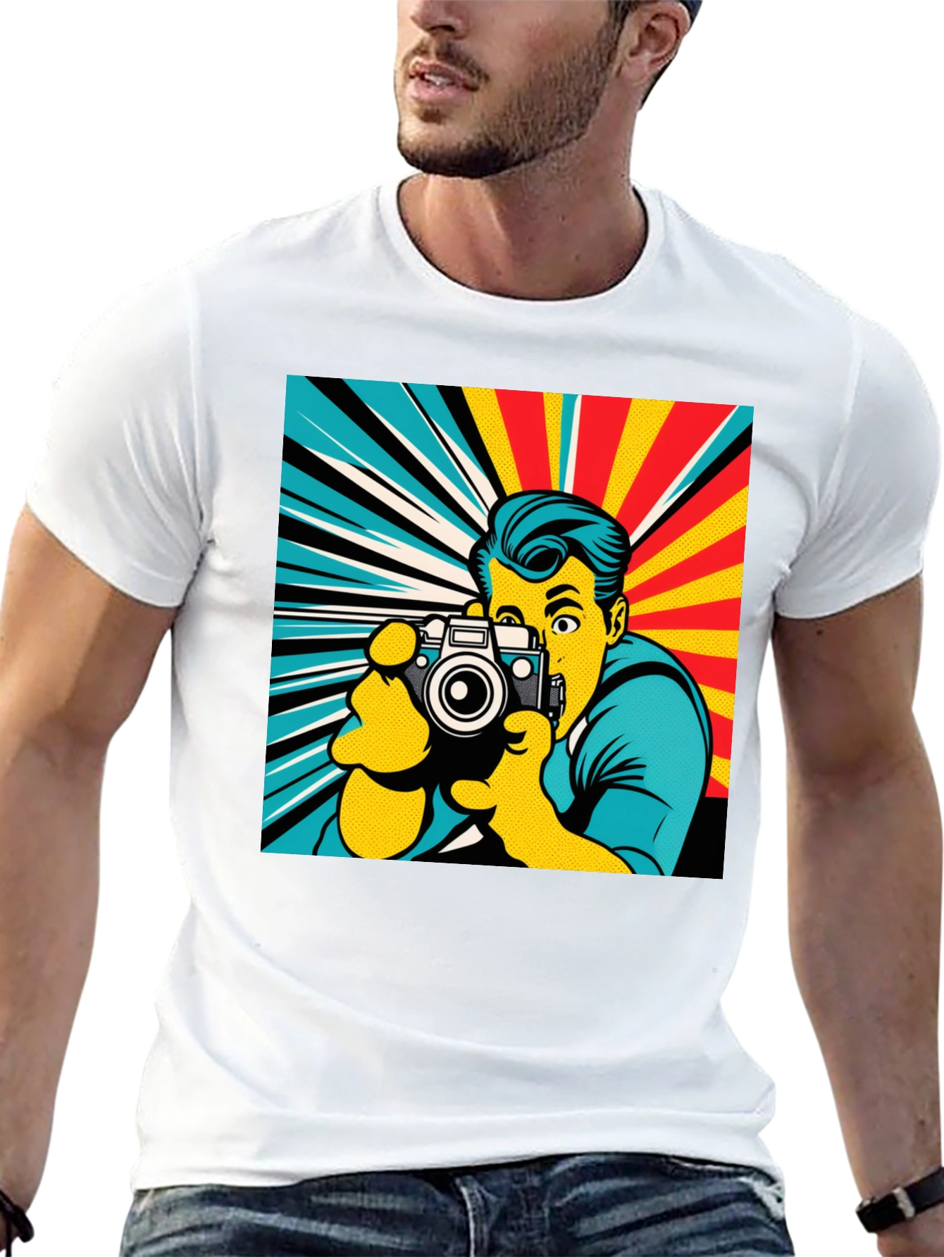 Retro Photographer T-Shirt - Pop Art Style