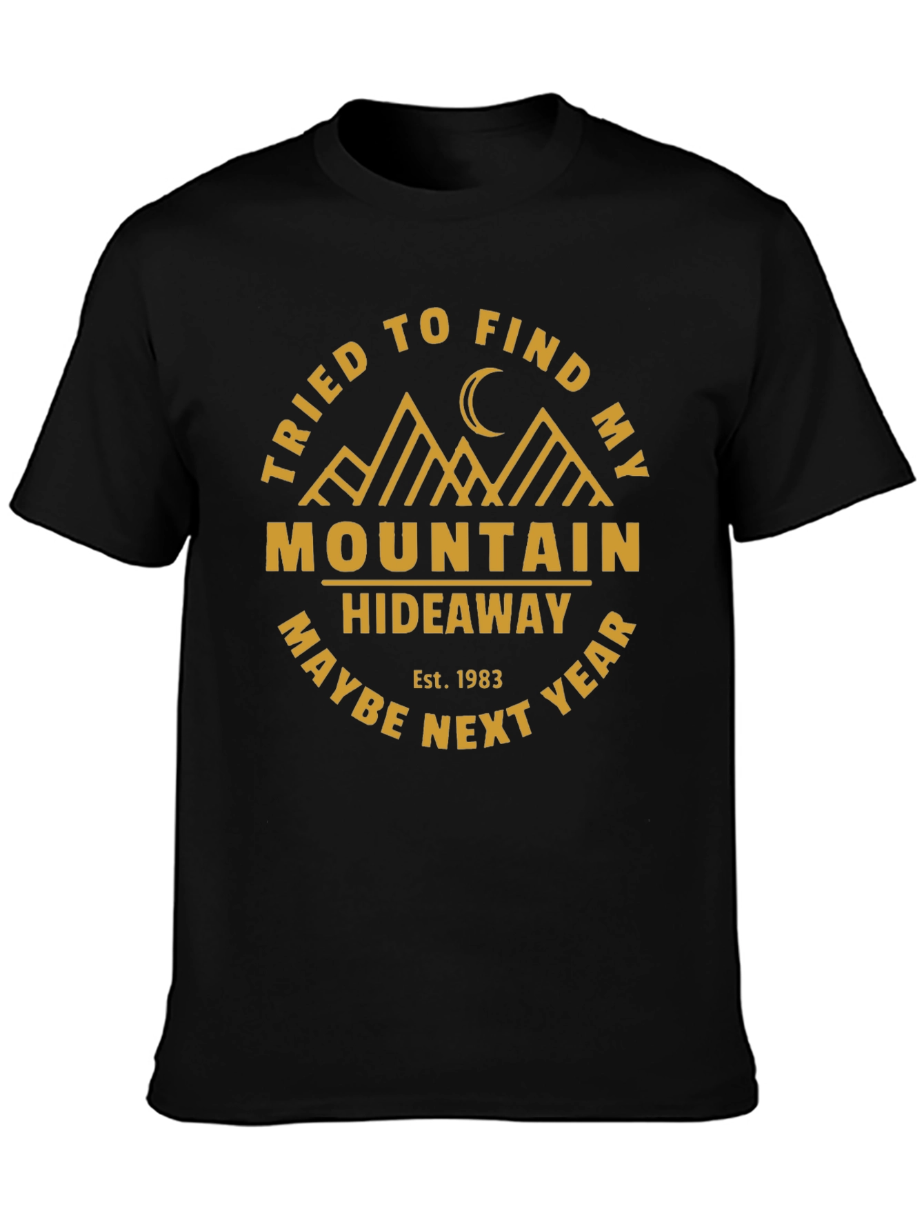 Mountain Hideaway Graphic T-Shirt - Black