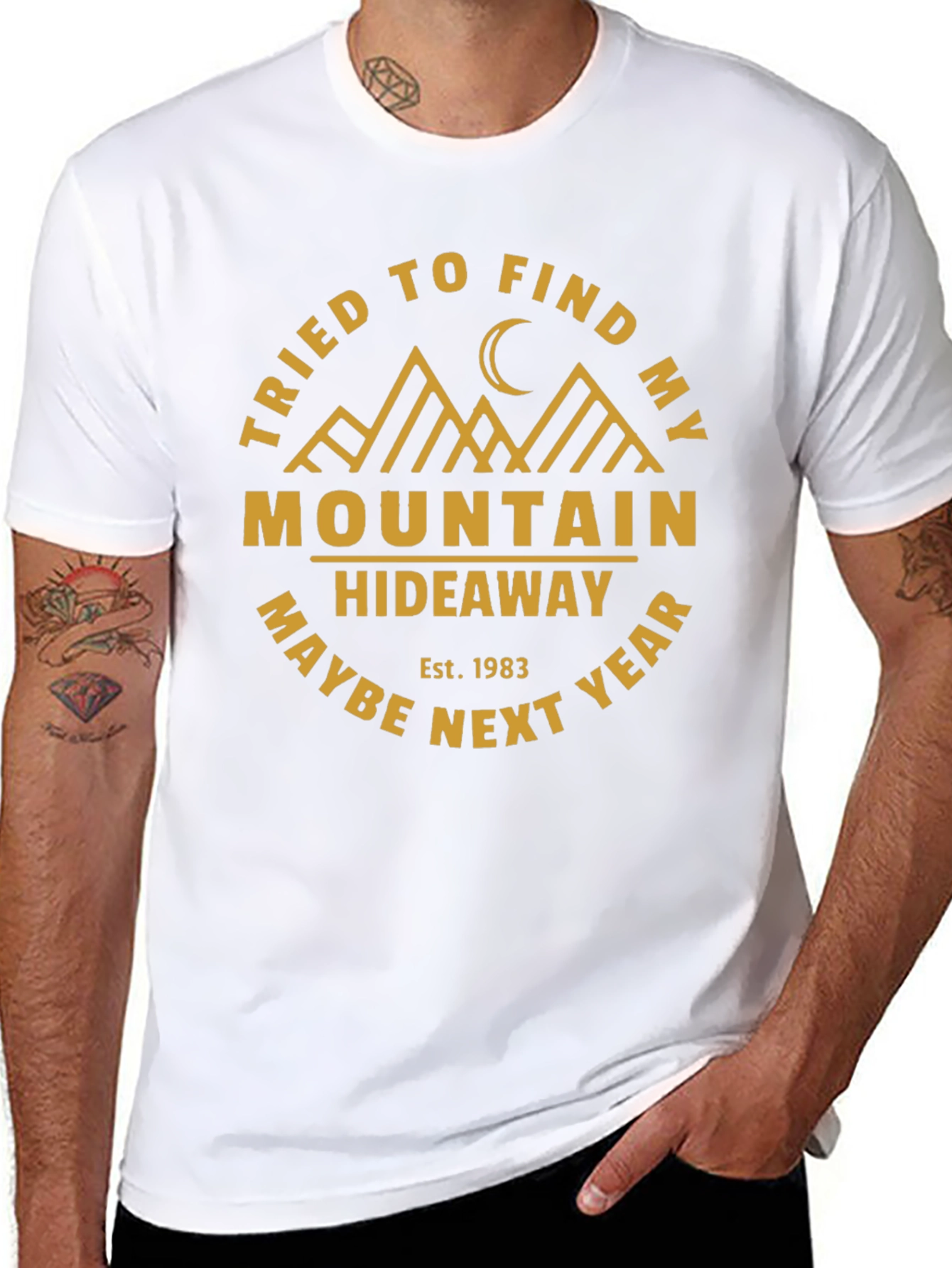 Mountain Hideaway Graphic T-Shirt - Black