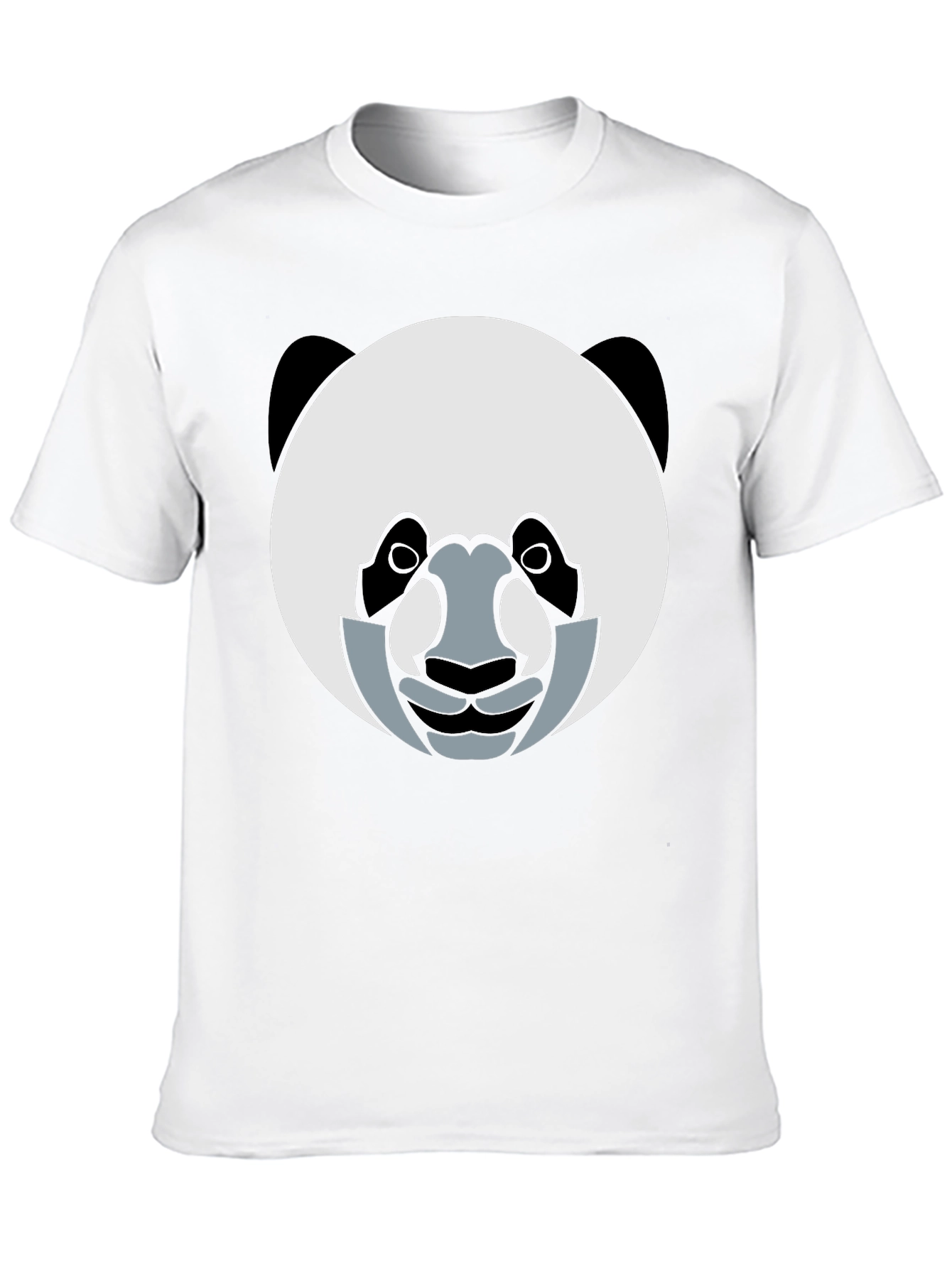 Panda Face Graphic Tee - Black