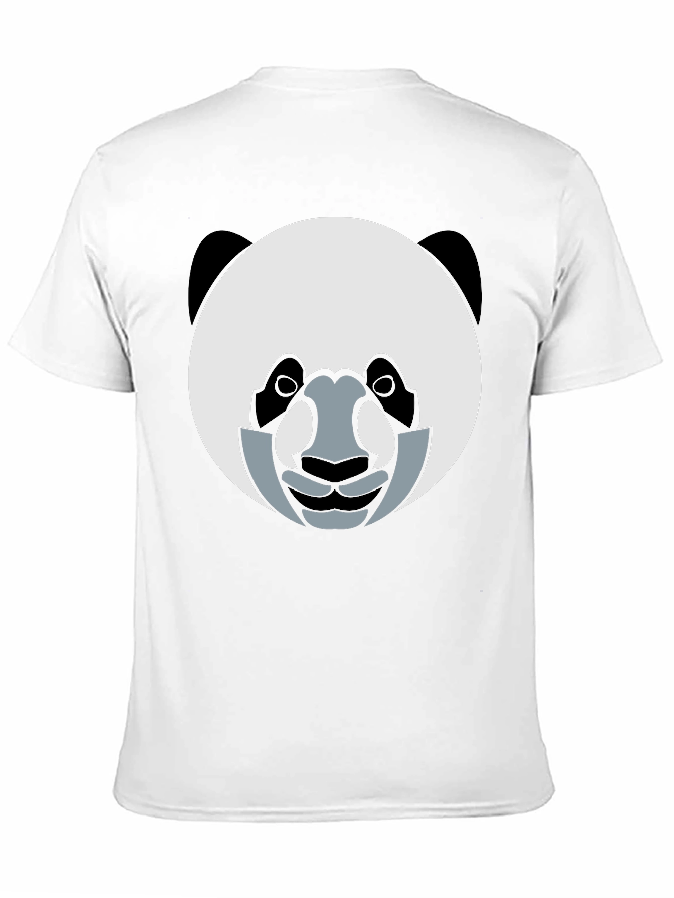 Panda Face Graphic Tee - Black