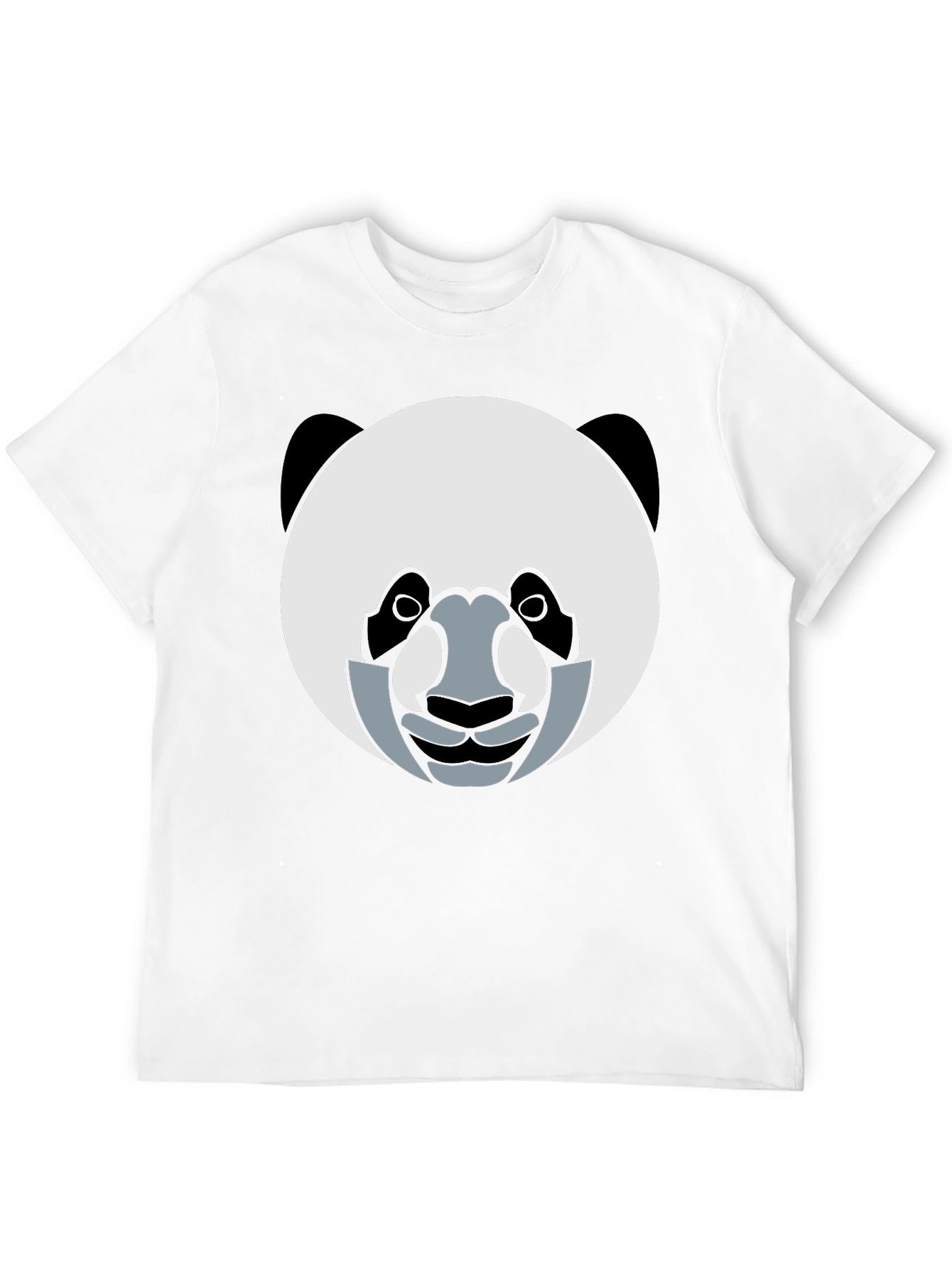 Panda Face Graphic Tee - Black