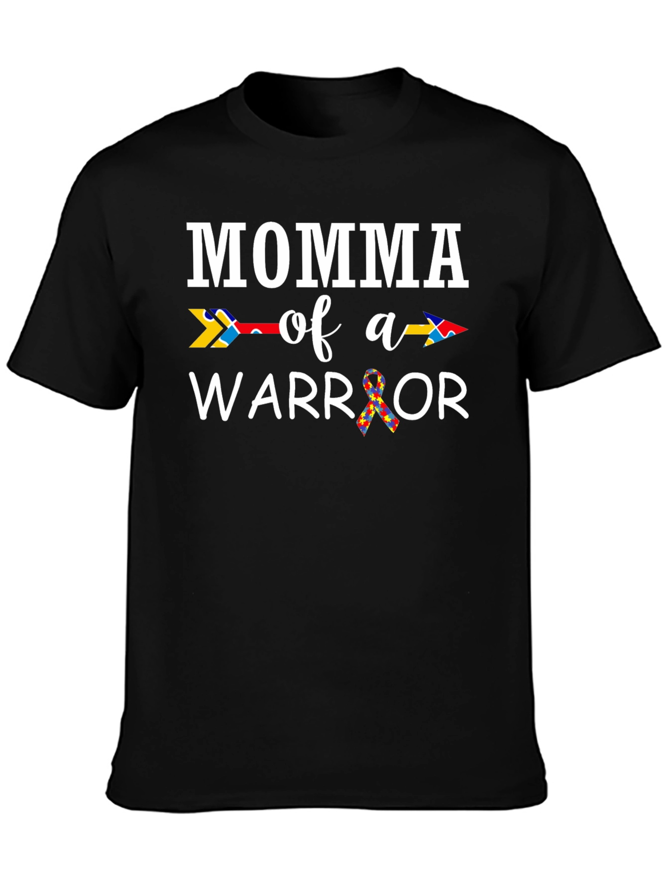 Momma of a Warrior Autism Awareness T-Shirt