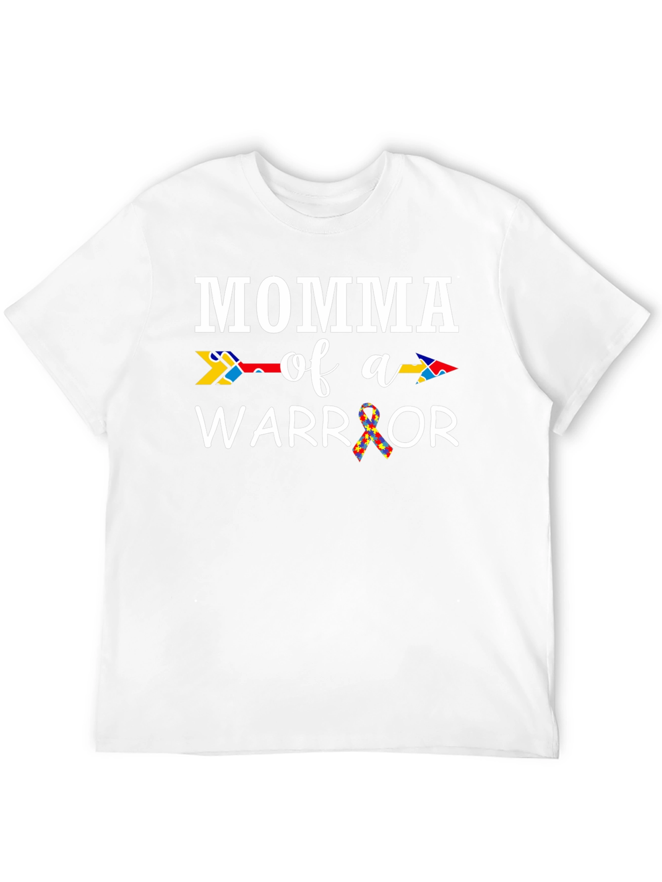 Momma of a Warrior Autism Awareness T-Shirt