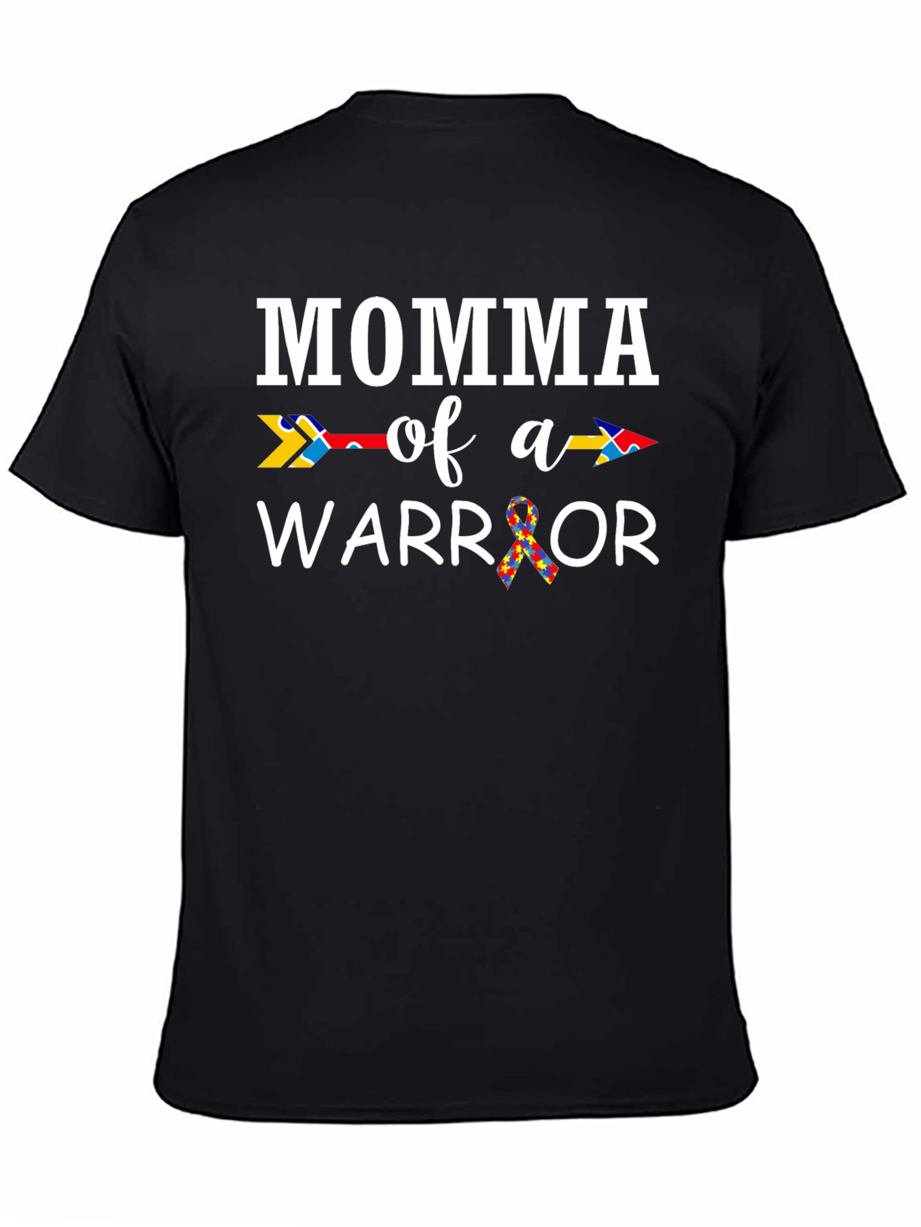Momma of a Warrior Autism Awareness T-Shirt