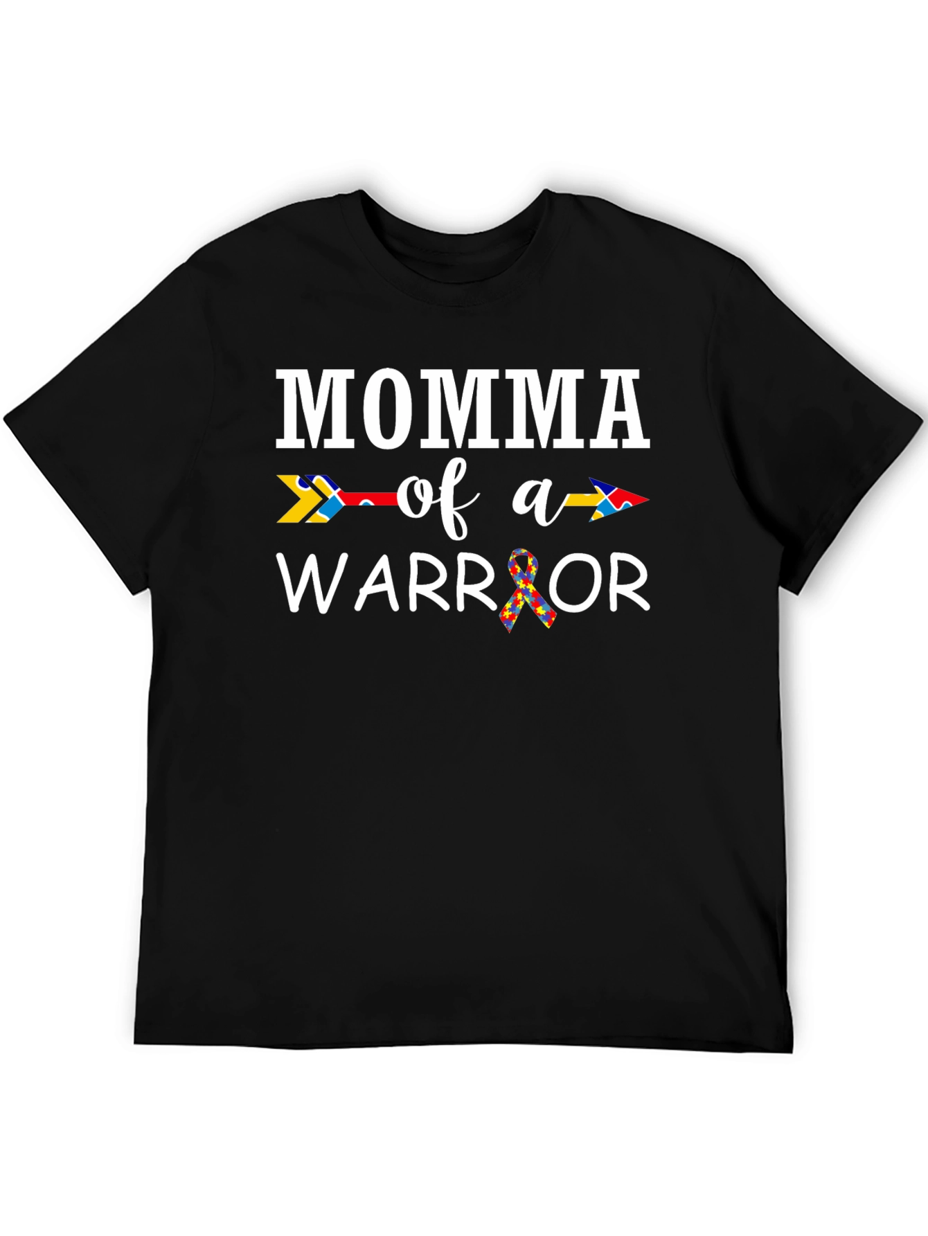 Momma of a Warrior Autism Awareness T-Shirt