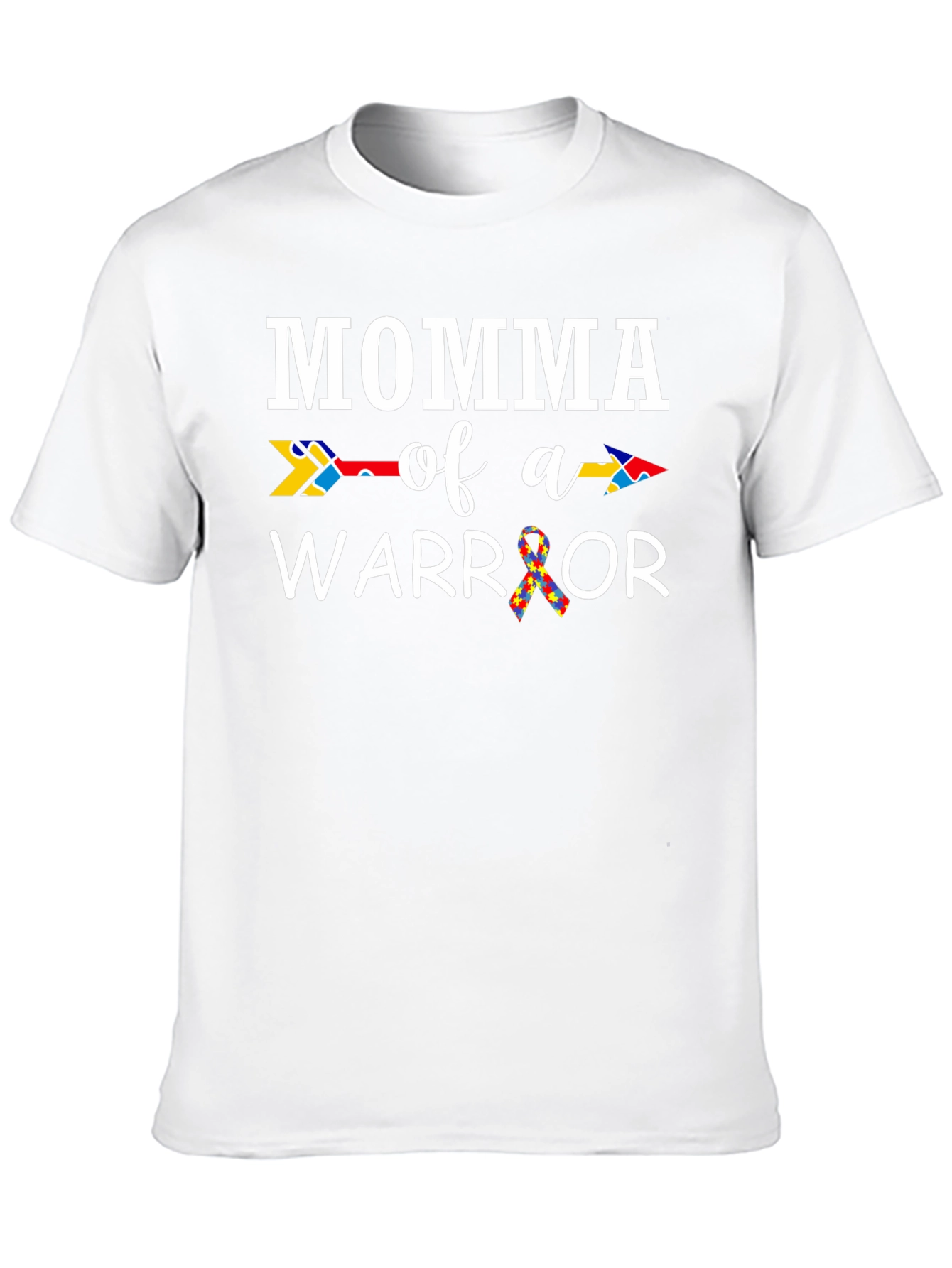 Momma of a Warrior Autism Awareness T-Shirt