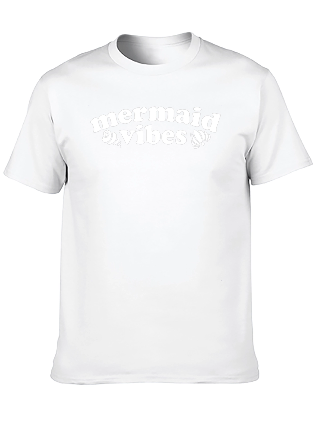 Mermaid Vibes Graphic Tee - Black Casual T-Shirt