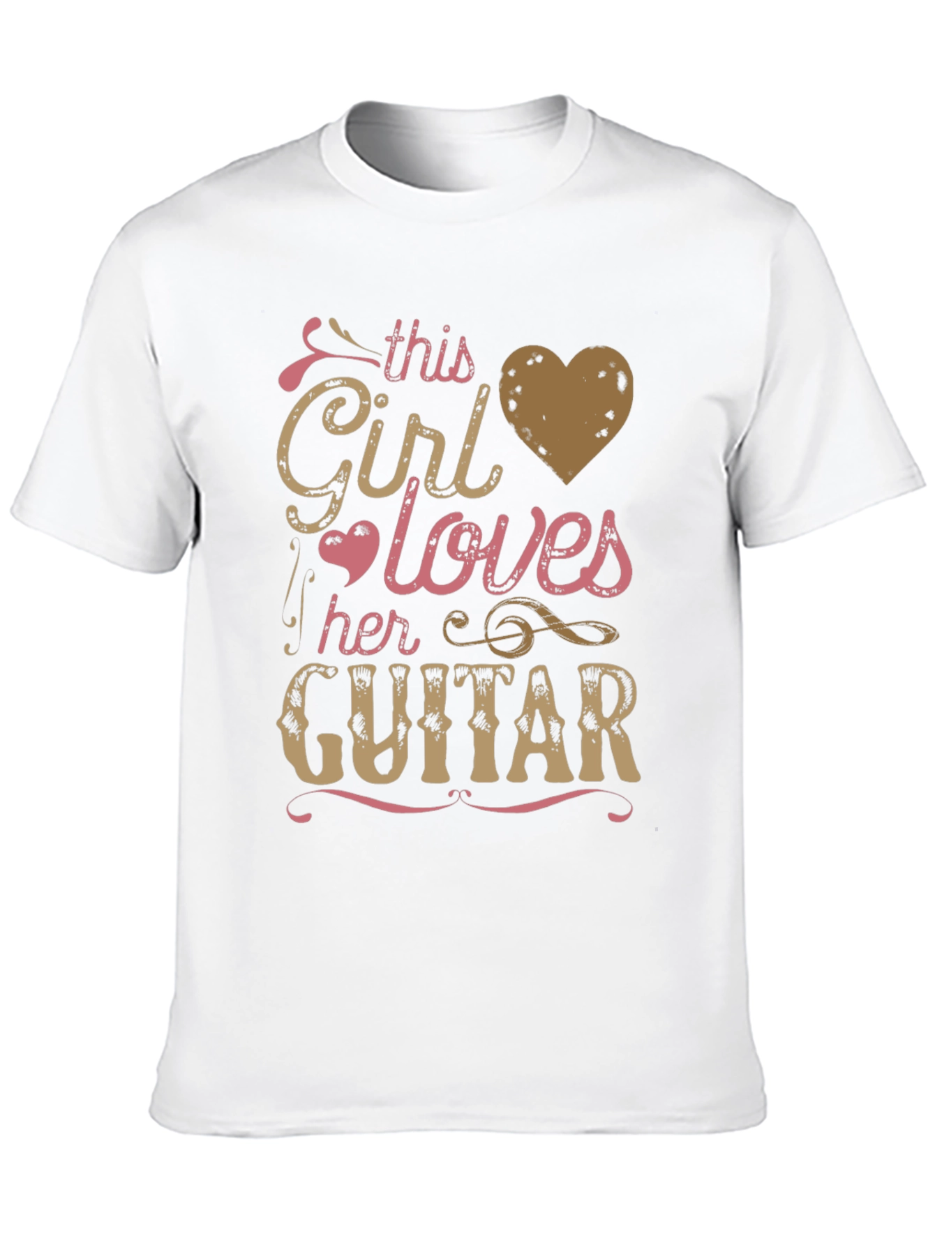This Girl Loves Her Guitar Black Graphic Tee