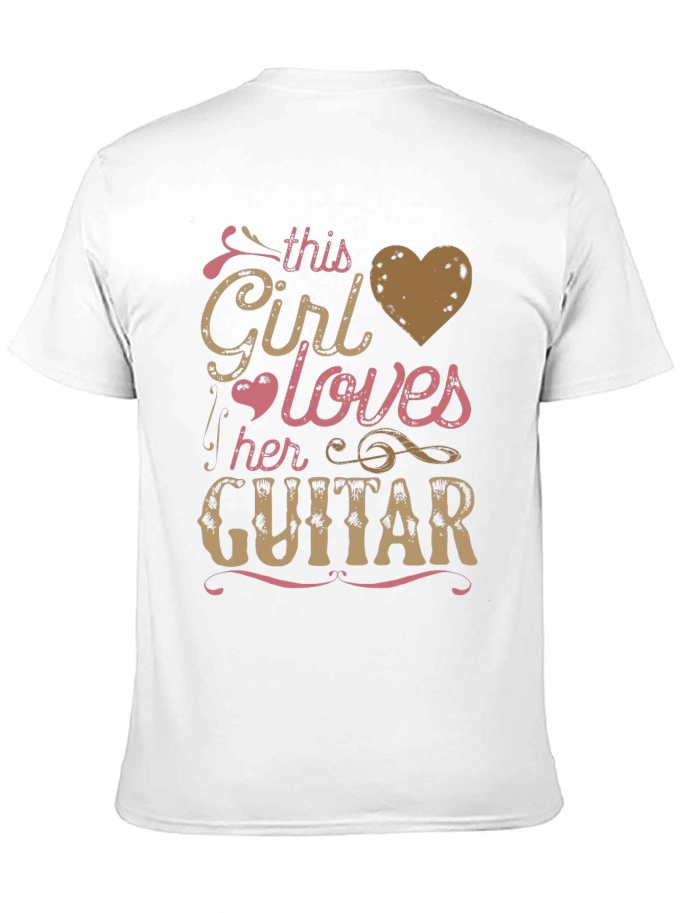 This Girl Loves Her Guitar Black Graphic Tee