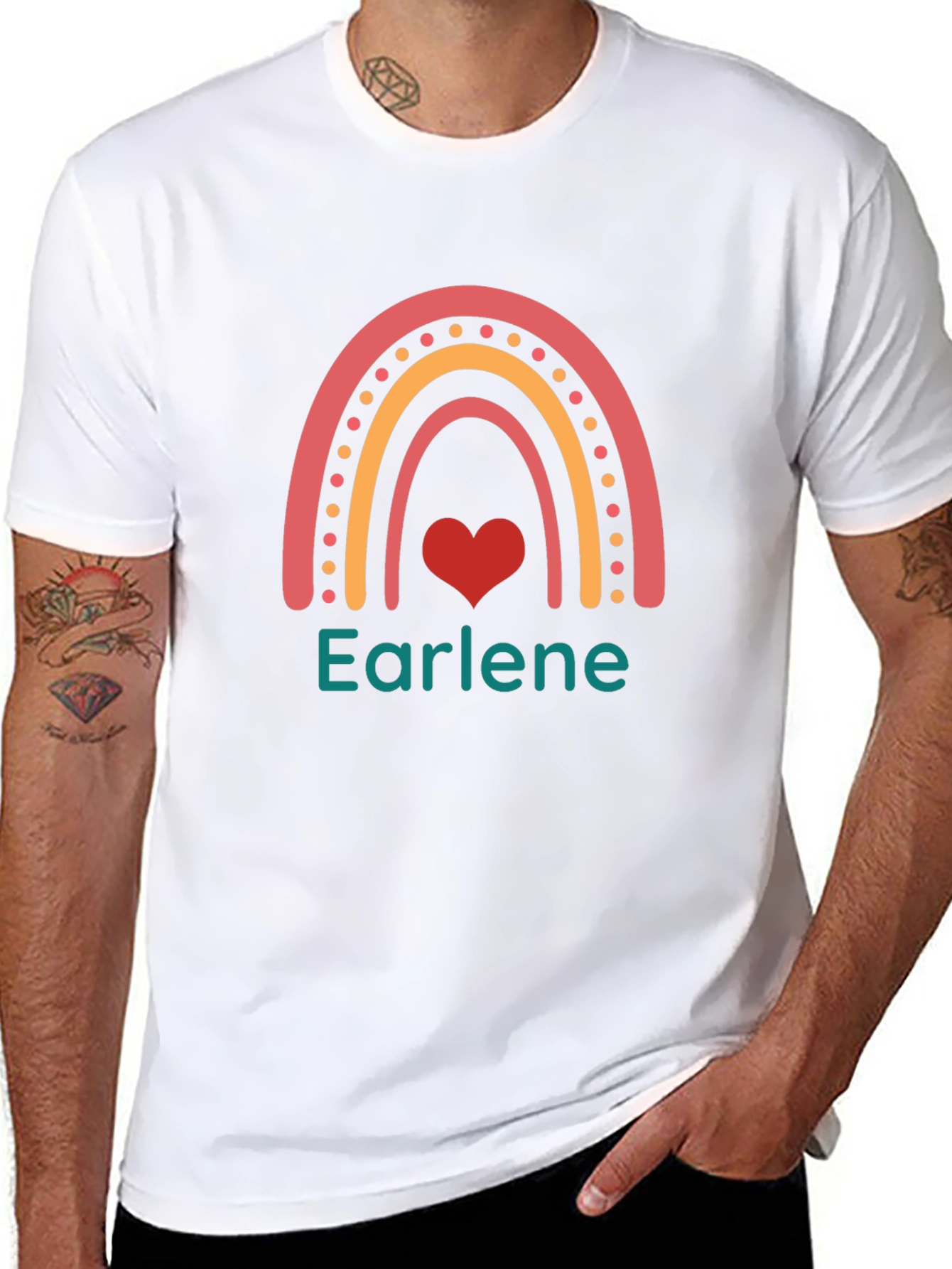 Earlene Rainbow Heart T-Shirt