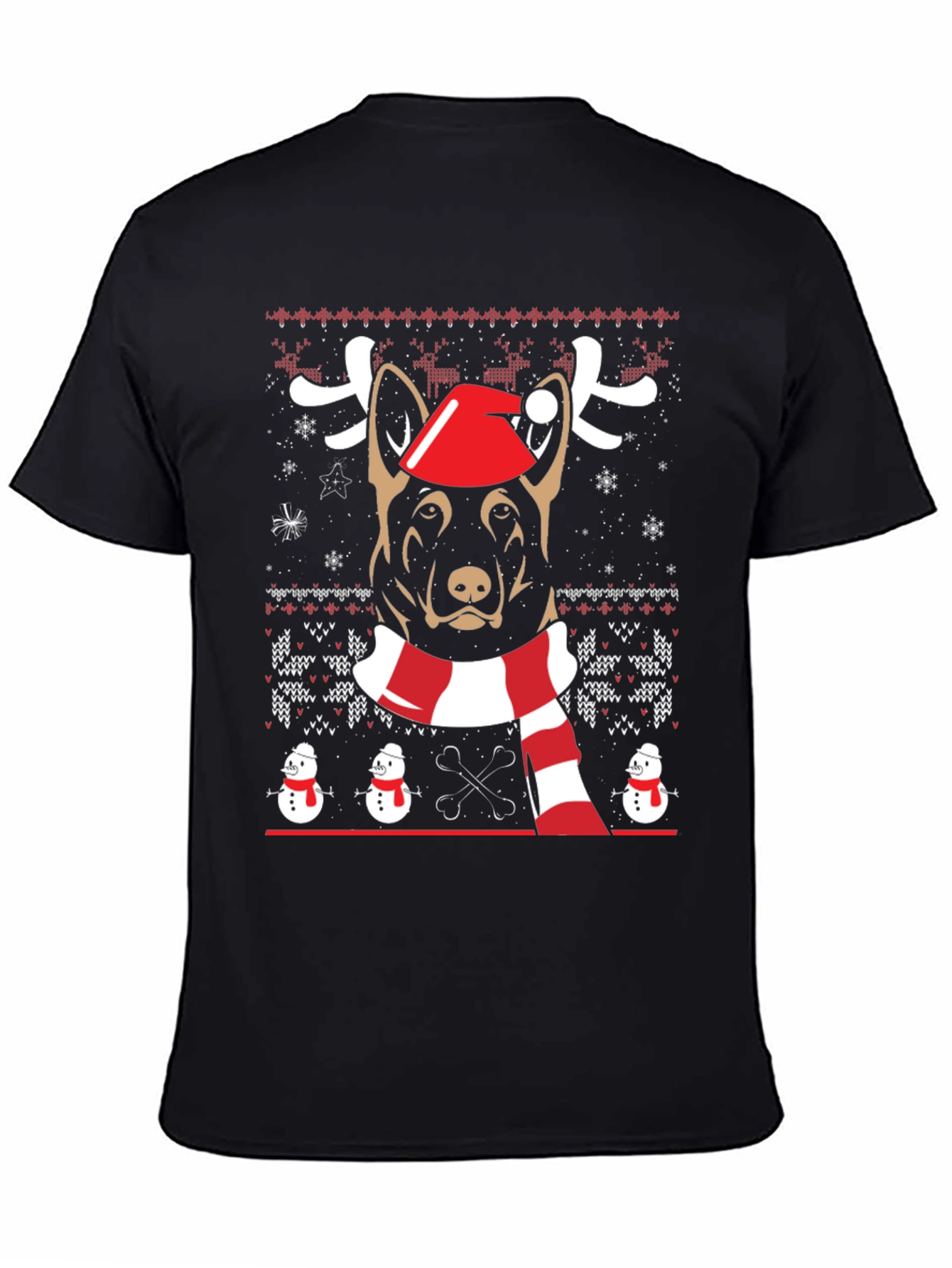 Dog Breed Christmas Sweater Graphic T-Shirt