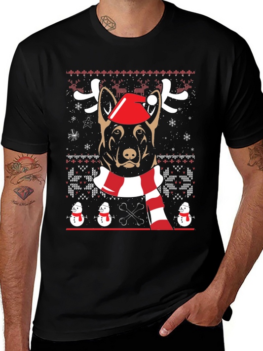 Dog Breed Christmas Sweater Graphic T-Shirt