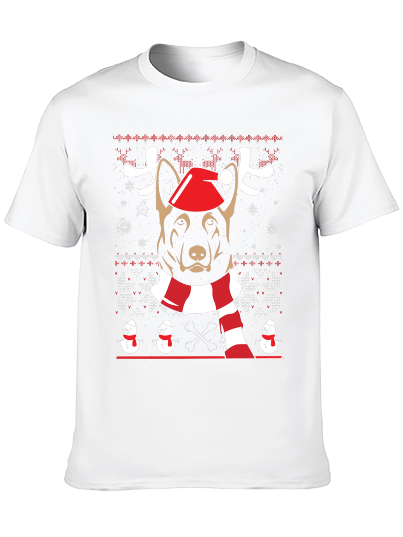 Dog Breed Christmas Sweater Graphic T-Shirt