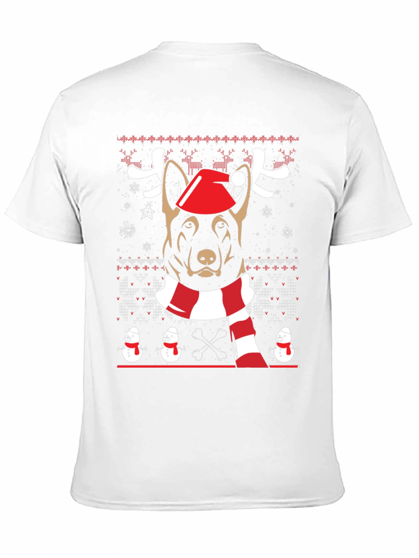Dog Breed Christmas Sweater Graphic T-Shirt