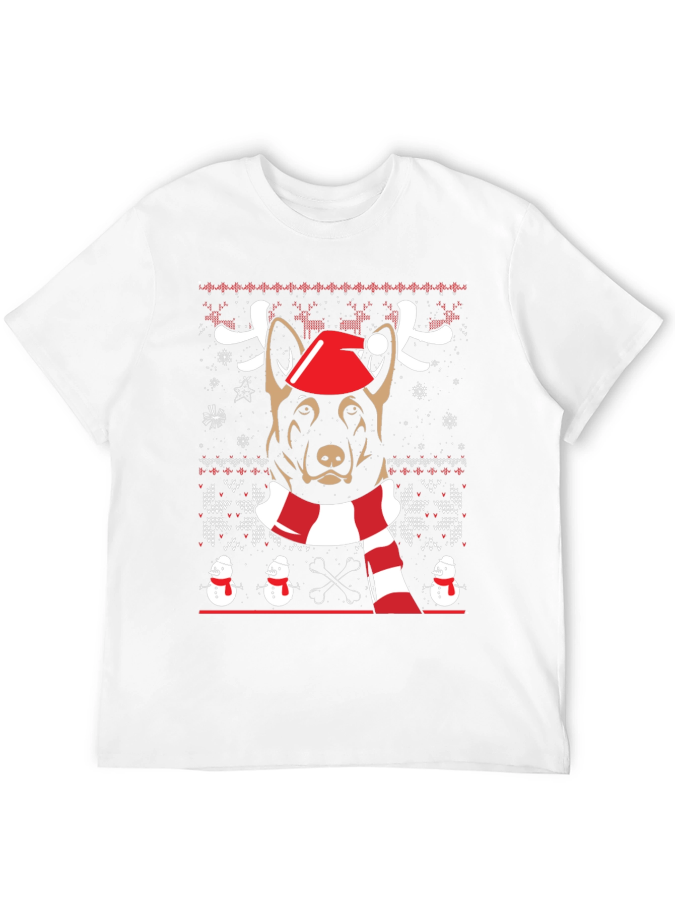 Dog Breed Christmas Sweater Graphic T-Shirt