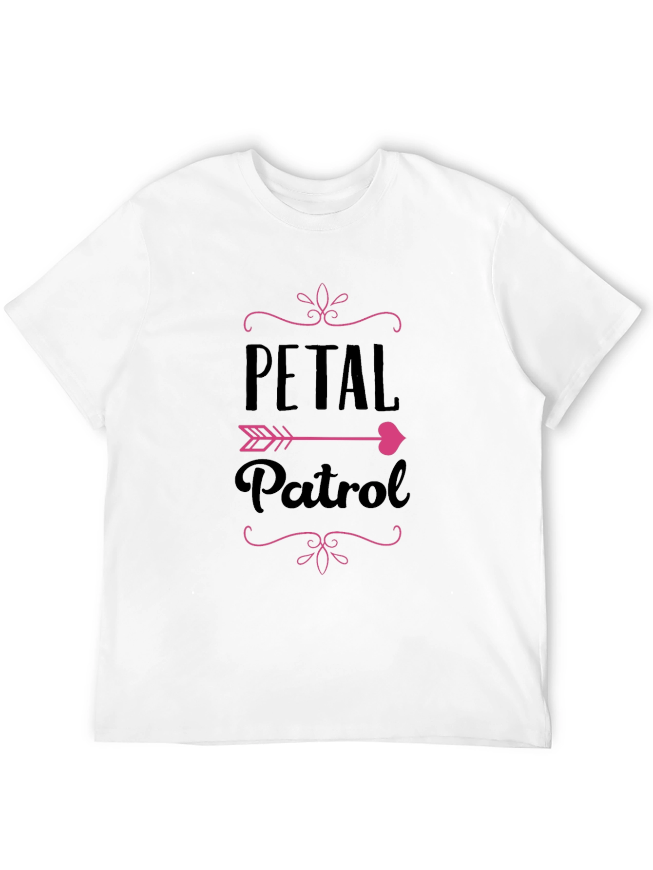 Petal Patrol Graphic Tee - Black Crew Neck T-Shirt