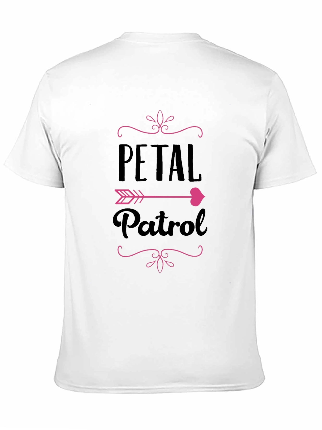 Petal Patrol Graphic Tee - Black Crew Neck T-Shirt