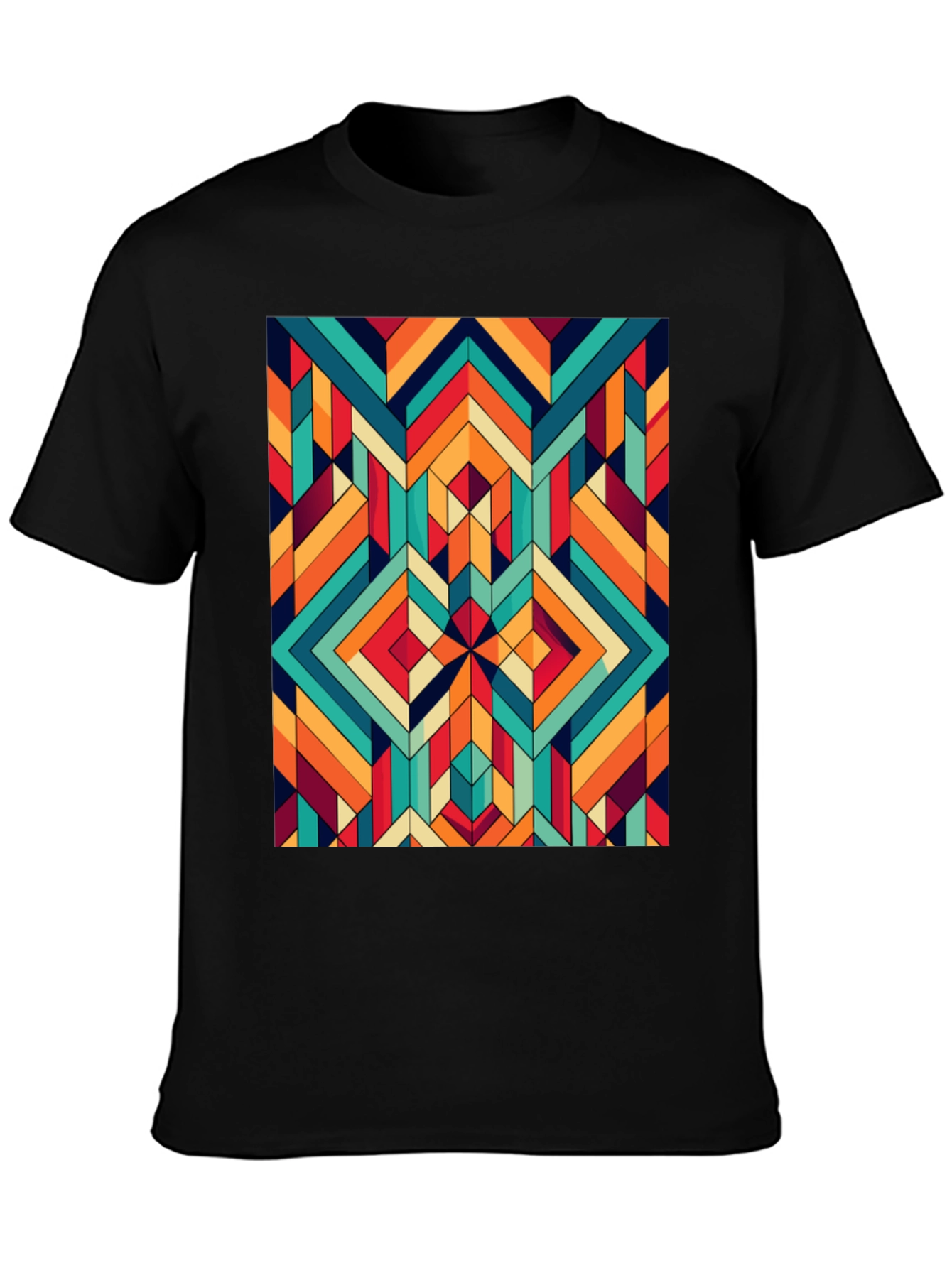 Geometric Pattern Tee - Retro Style