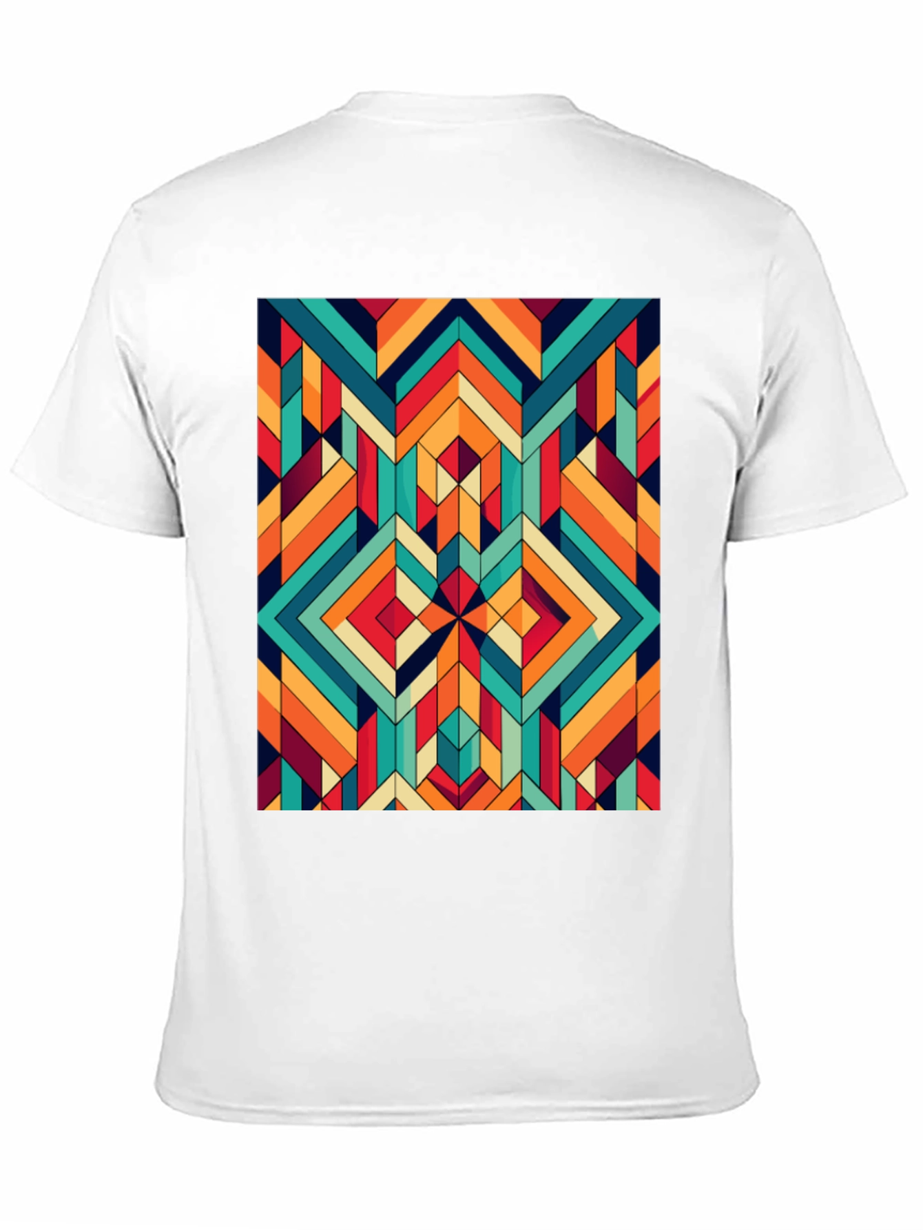 Geometric Pattern Tee - Retro Style