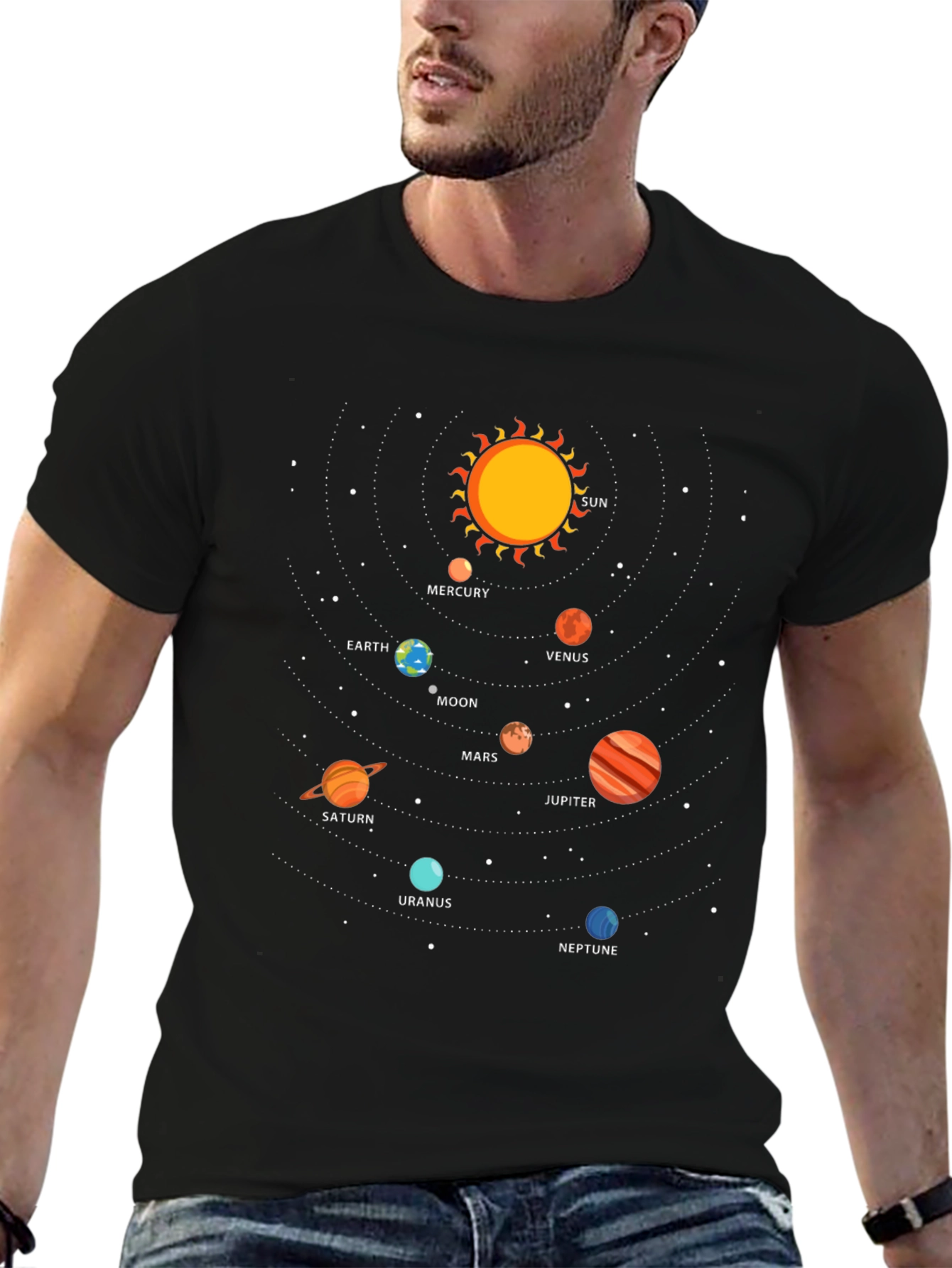 Solar System Graphic T-Shirt - Astronomy Tee