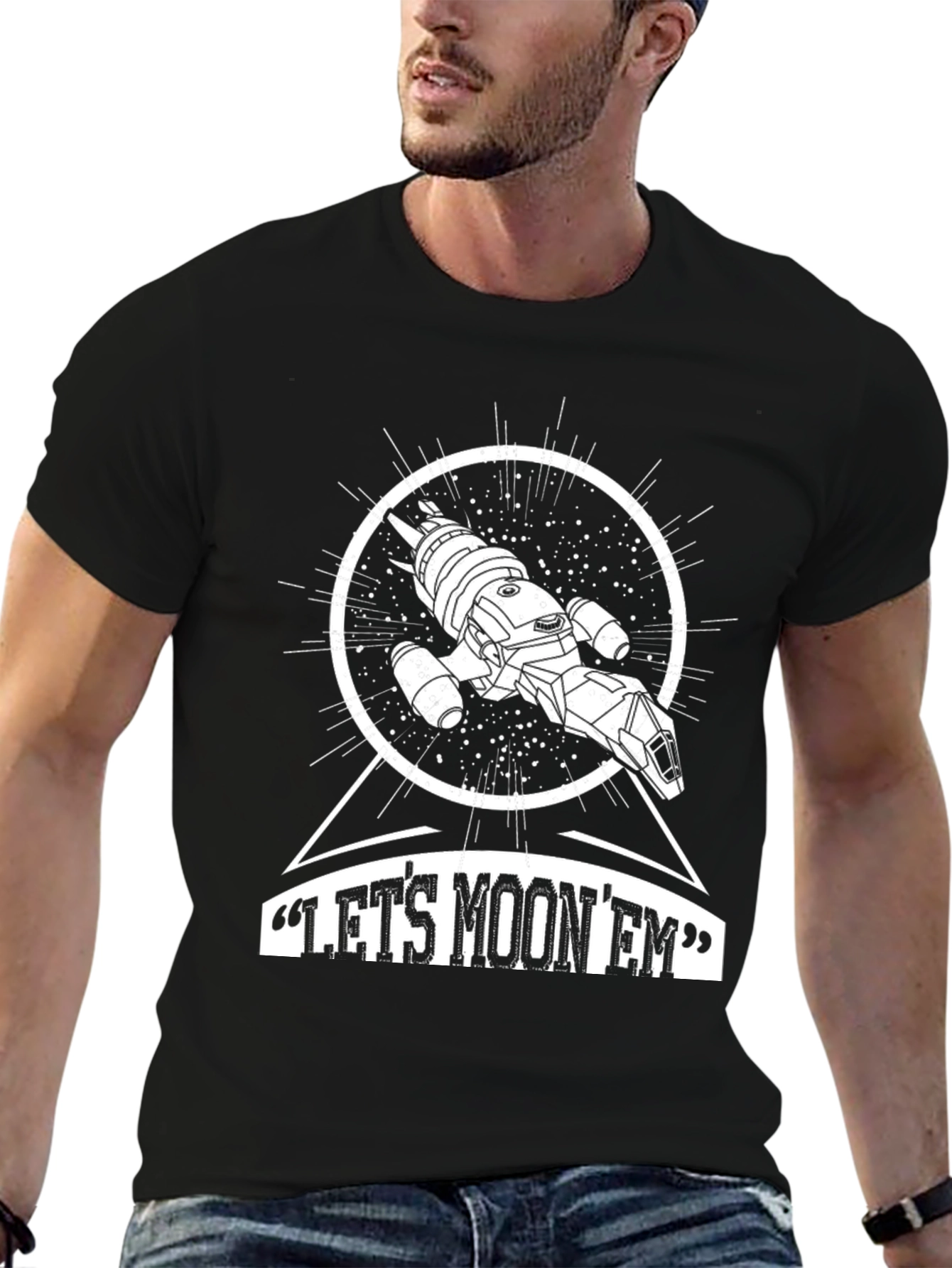 Lets Moon Em T-Shirt - Sci-Fi Graphic Tee