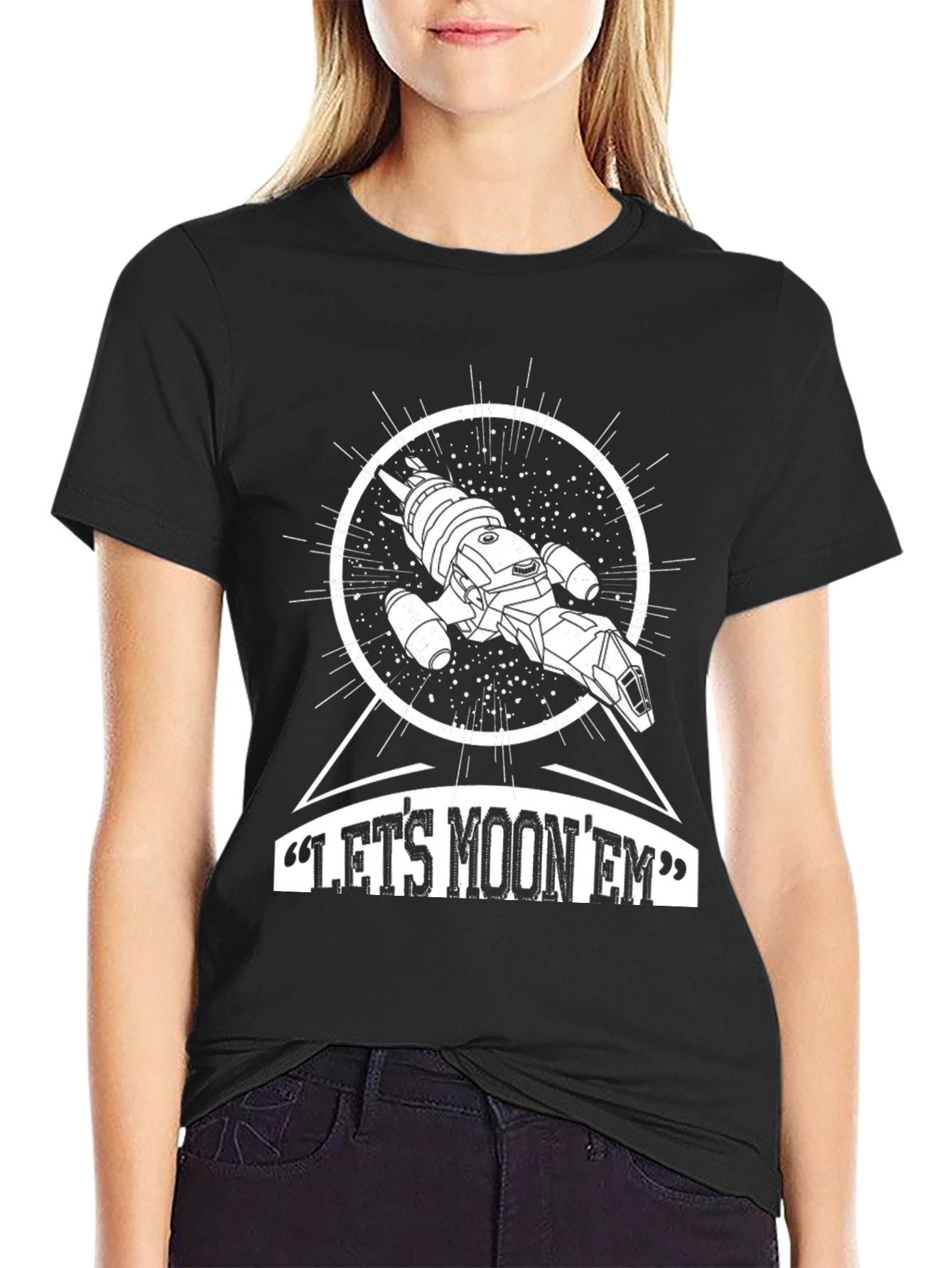 Lets Moon Em T-Shirt - Sci-Fi Graphic Tee