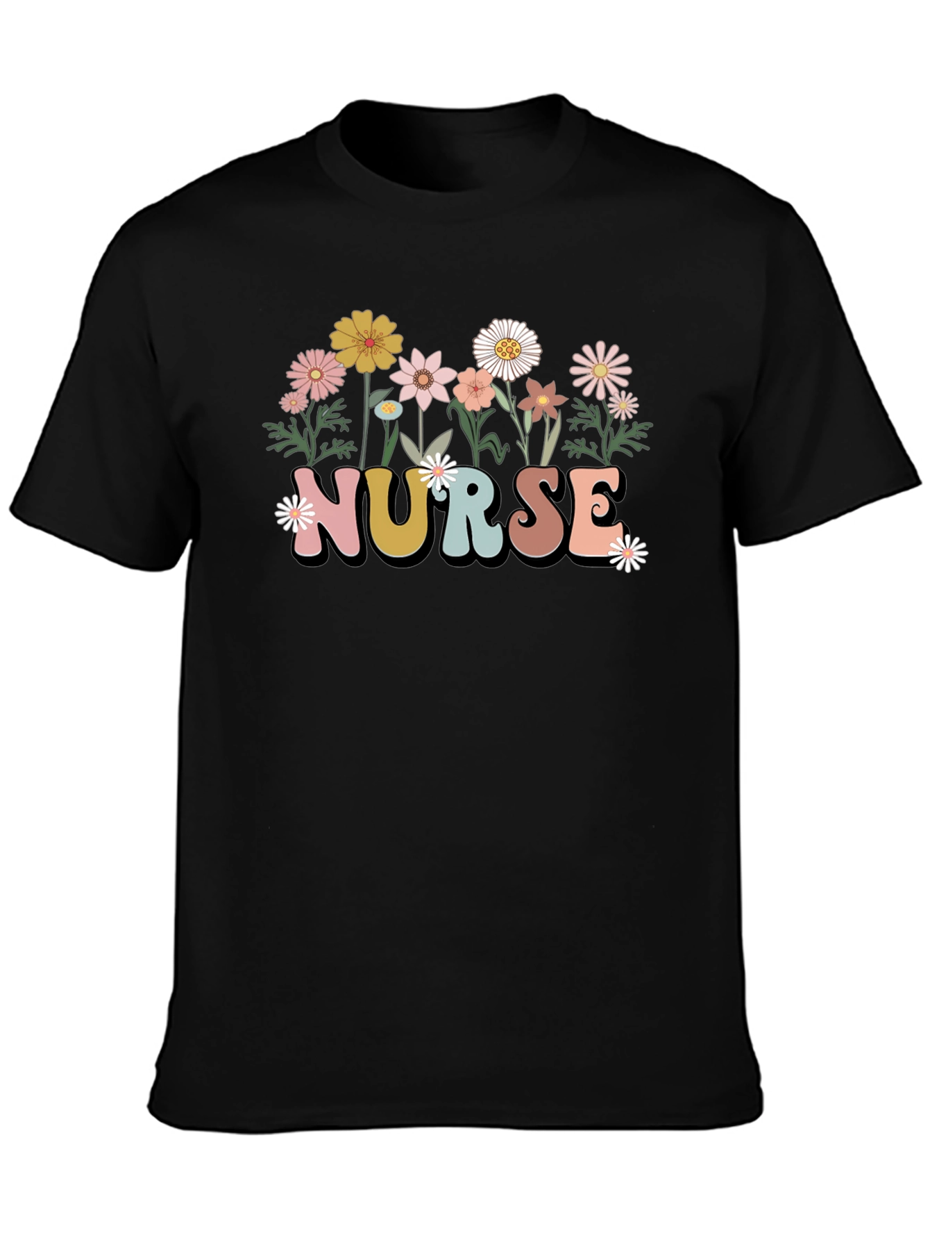 Floral Nurse T-Shirt - Stylish & Comfortable!