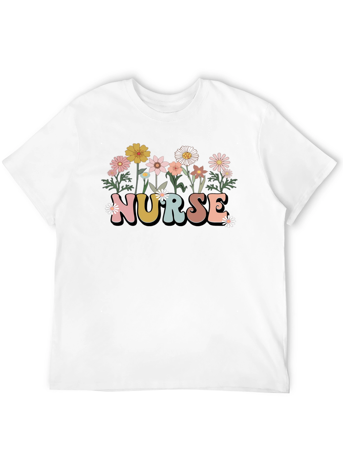 Floral Nurse T-Shirt - Stylish & Comfortable!