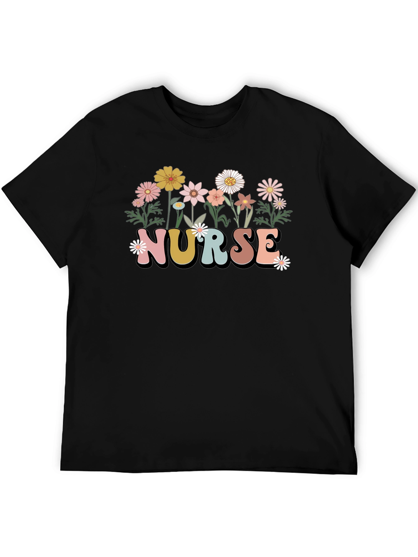 Floral Nurse T-Shirt - Stylish & Comfortable!