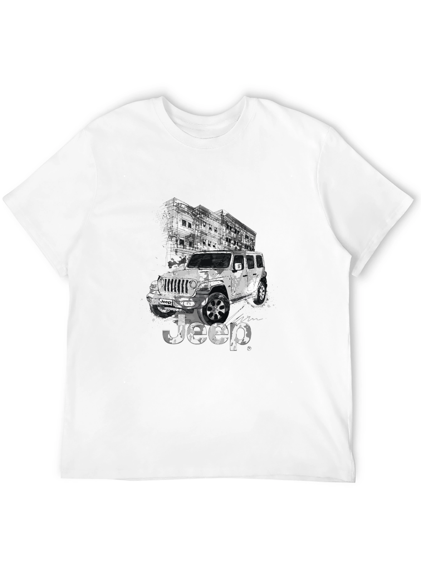 Jeep Graphic Black T-Shirt for Men