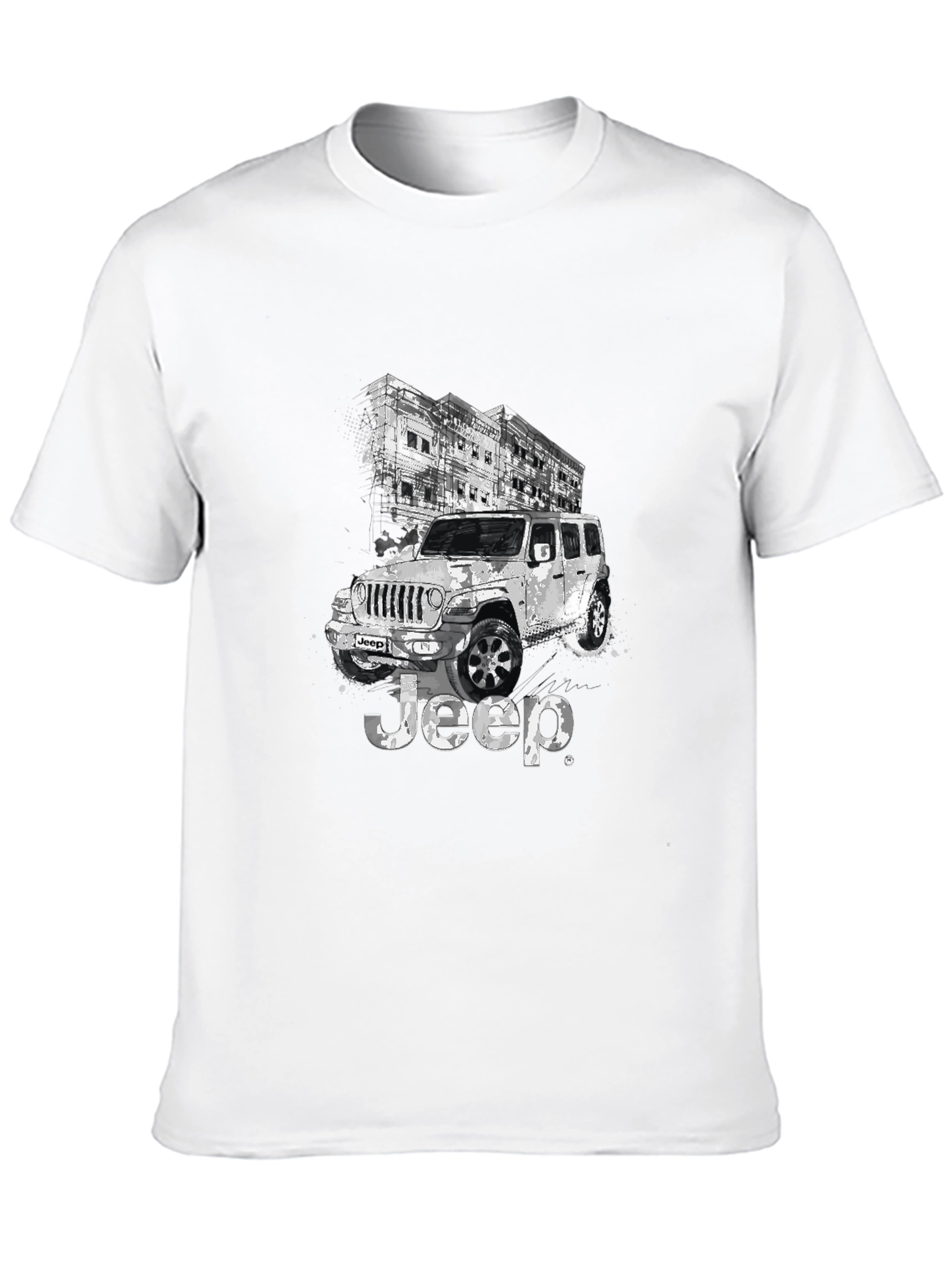 Jeep Graphic Black T-Shirt for Men
