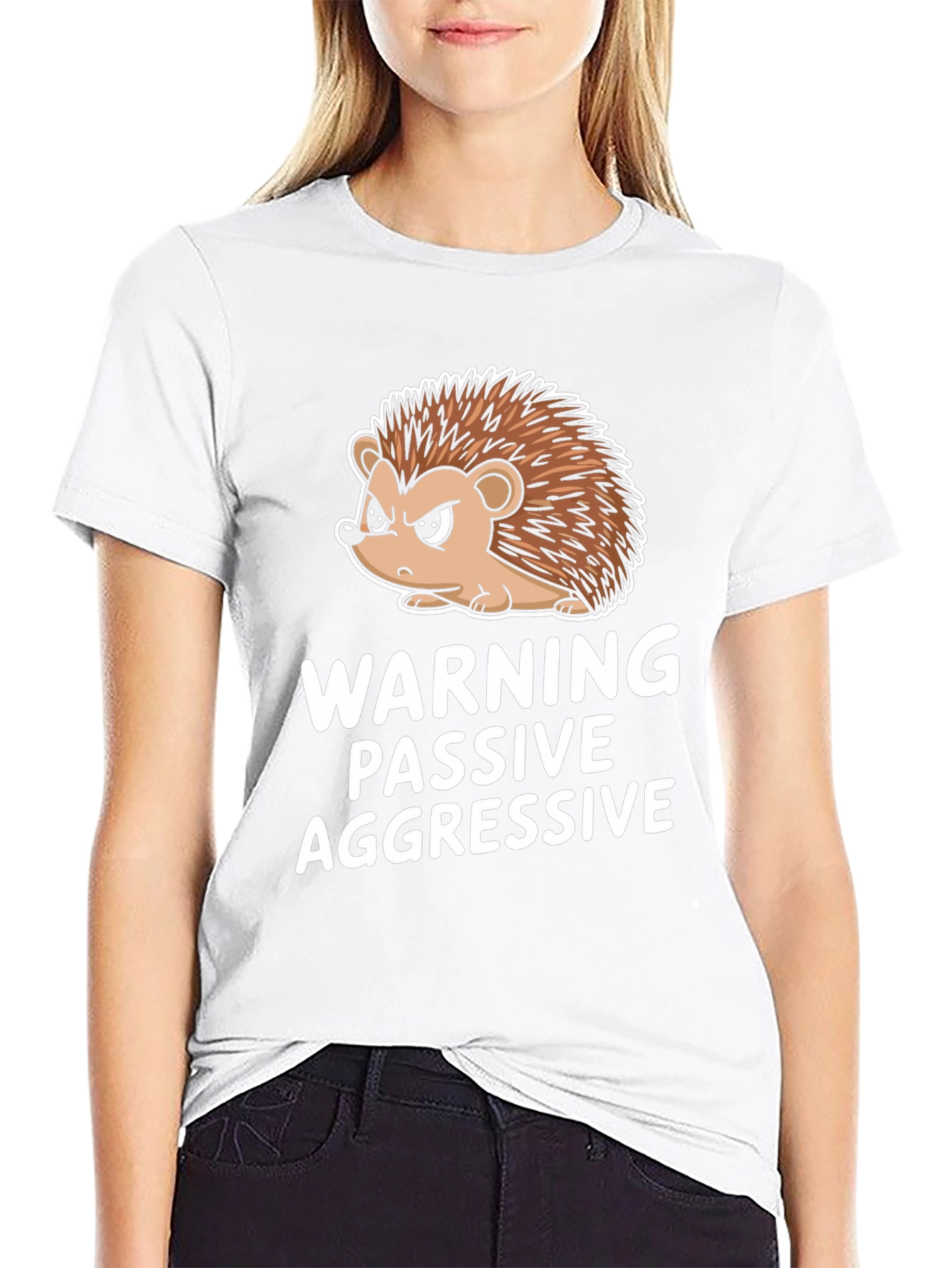 Warning Passive Aggressive Hedgehog Funny T-Shirt