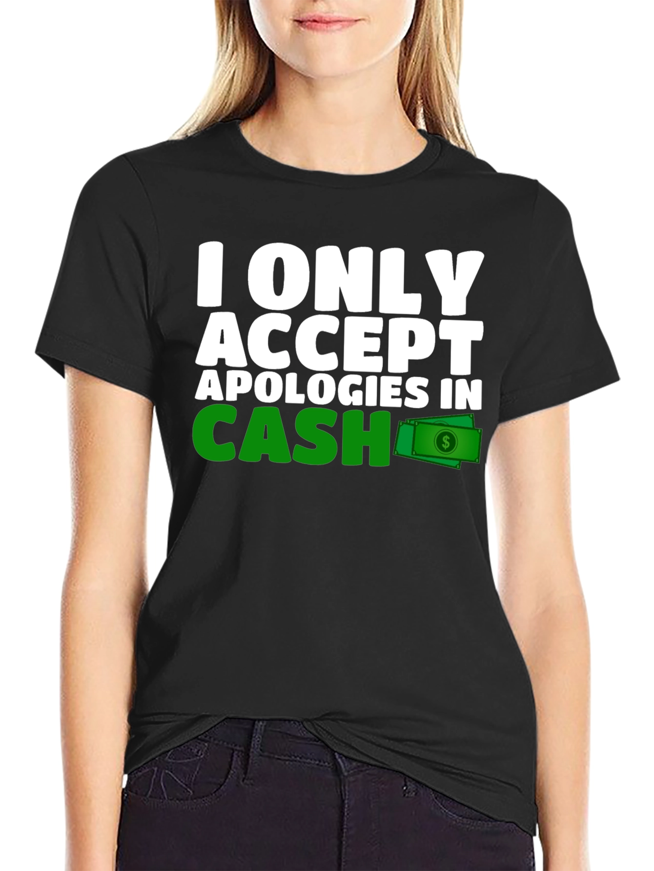 Cash Apology T-Shirt - Funny Novelty Tee