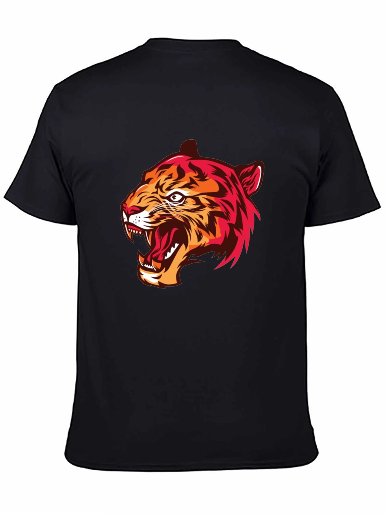 Mens Black Tiger Graphic Tee