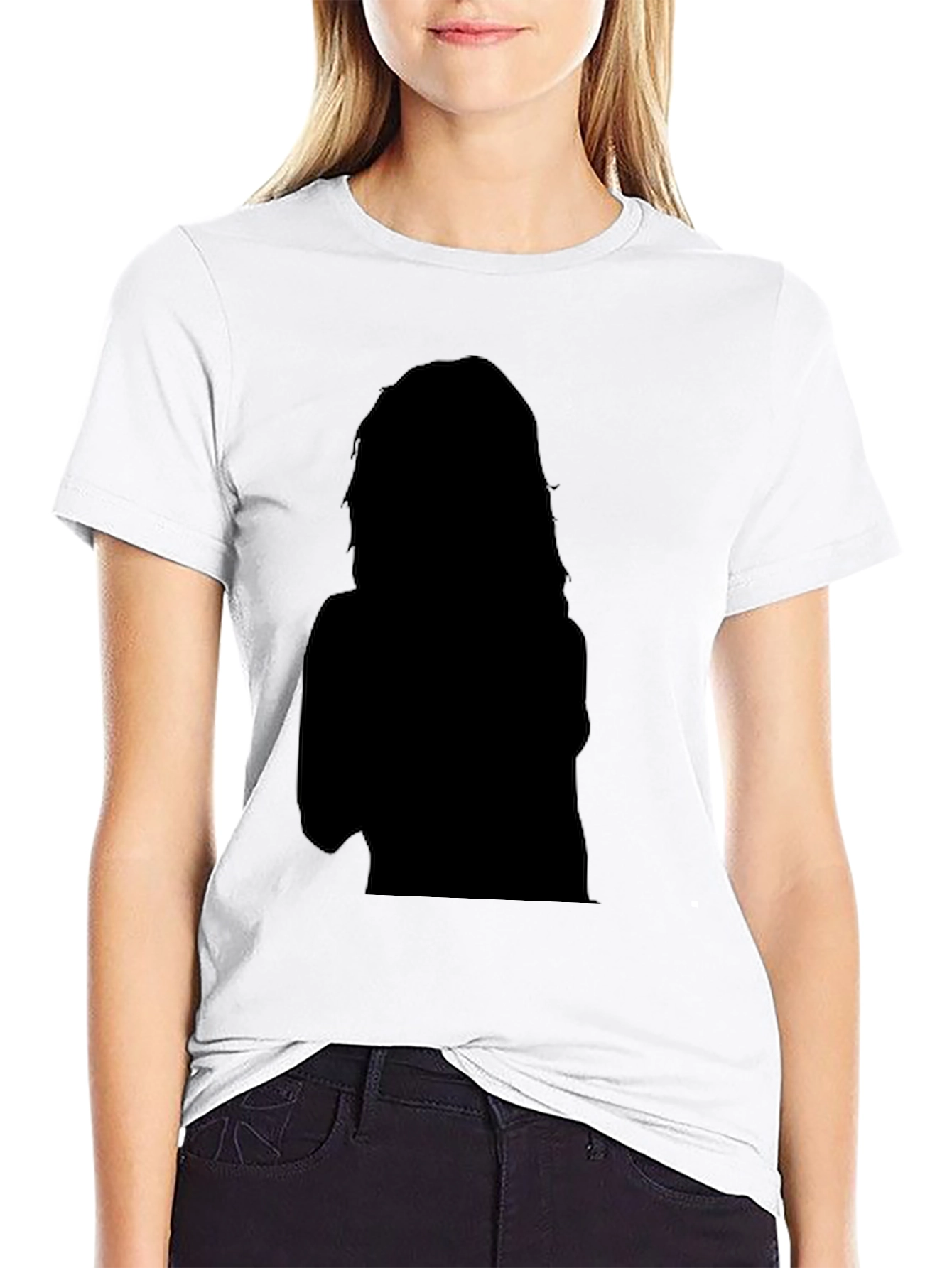 Black Graphic Tee - Silhouette Design