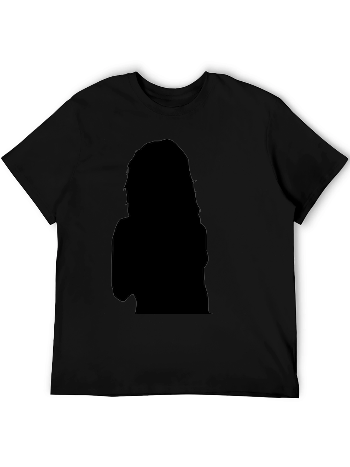 Black Graphic Tee - Silhouette Design