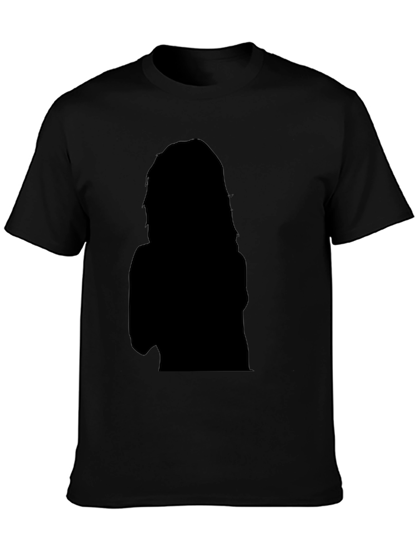 Black Graphic Tee - Silhouette Design