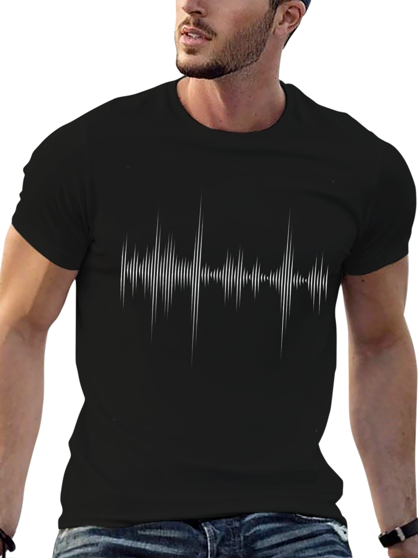 Soundwave Graphic Tee - Modern Black T-Shirt