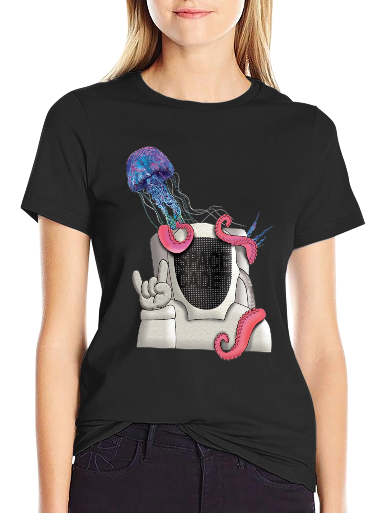 Space Cadet Graphic Tee - Quirky Astronaut Design