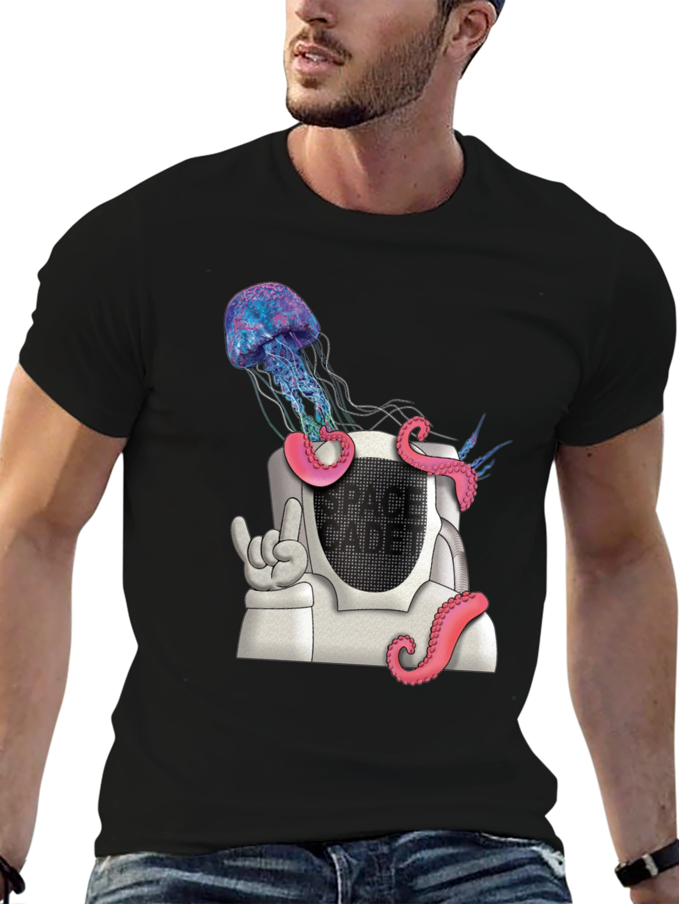 Space Cadet Graphic Tee - Quirky Astronaut Design