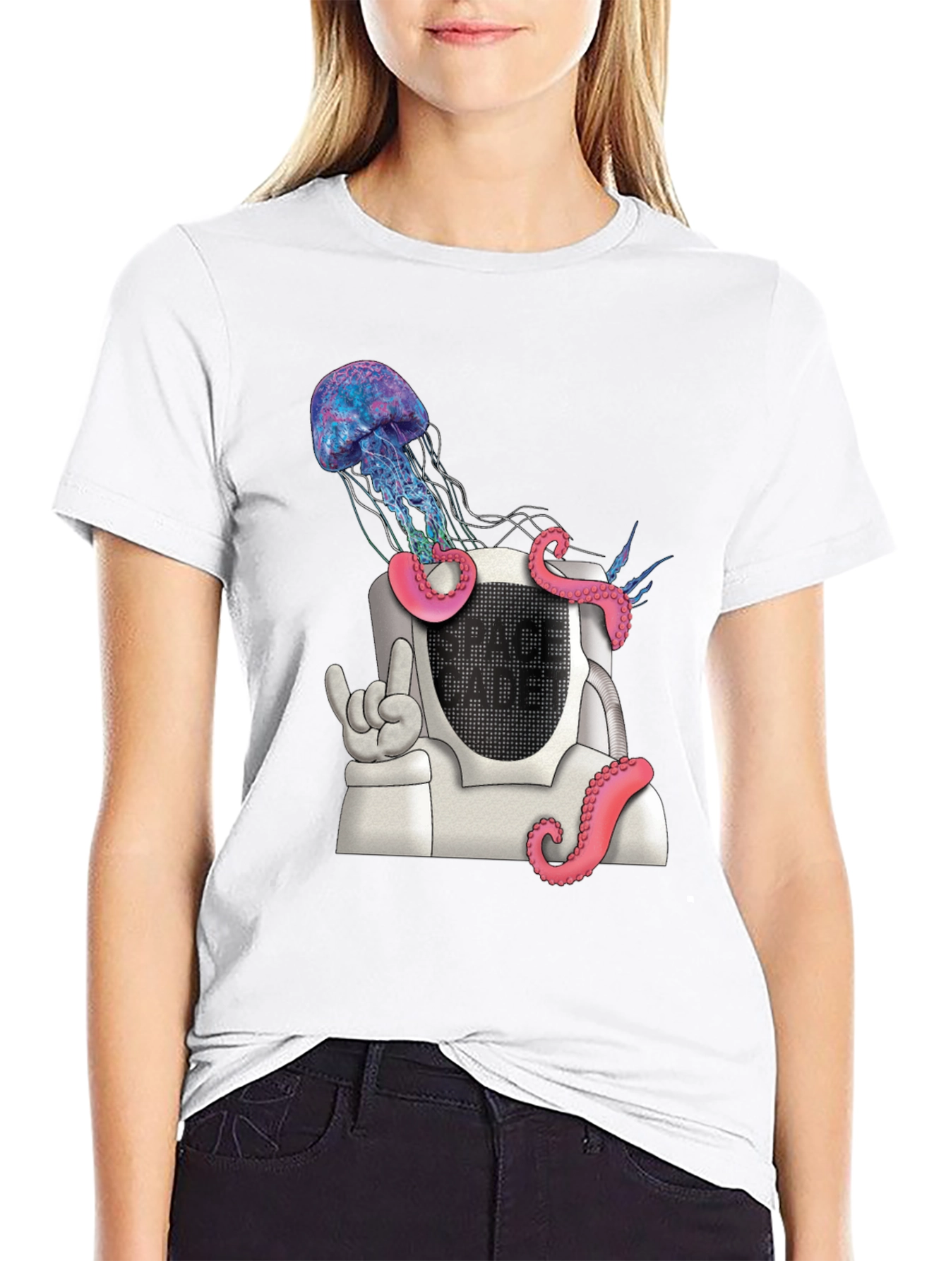 Space Cadet Graphic Tee - Quirky Astronaut Design