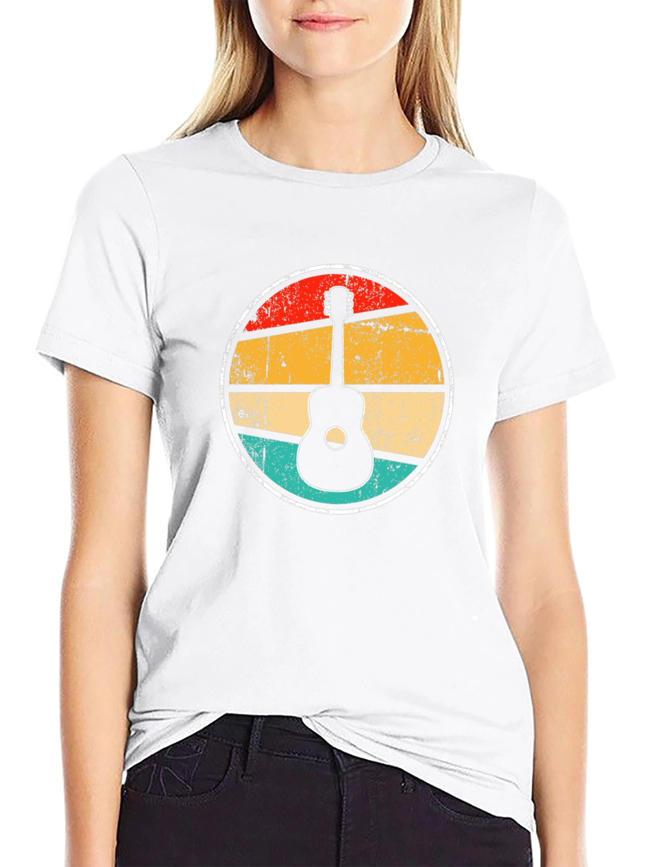 Retro Guitar Sunset Graphic Tee